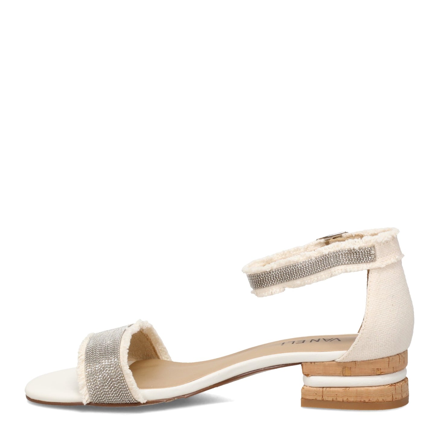 Peltz Shoes Women's Vaneli Helee Sandal WHITE HELEE-WHITE CAN