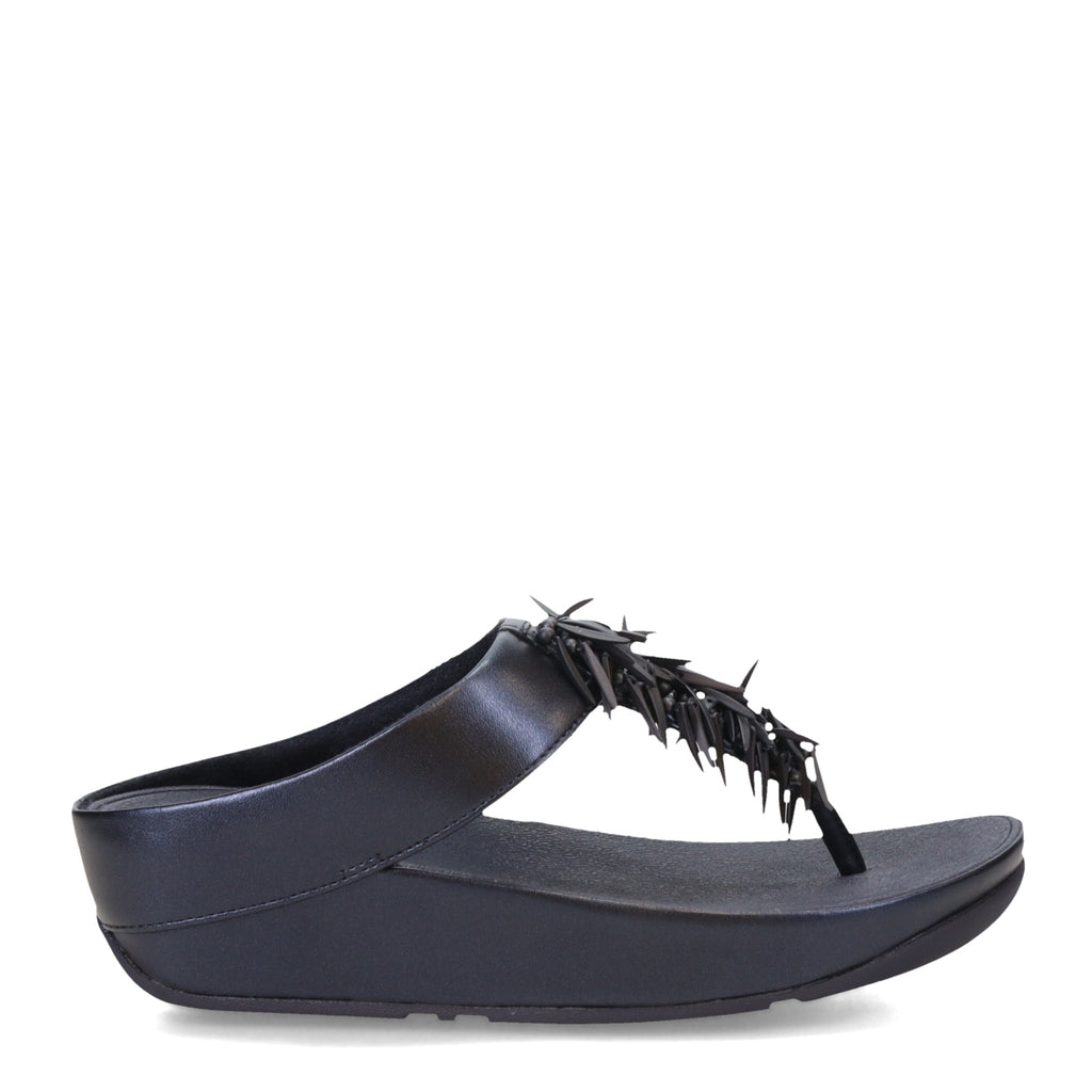 Women's FitFlop, Rumba Beaded Metallic Toe-Post Sandal