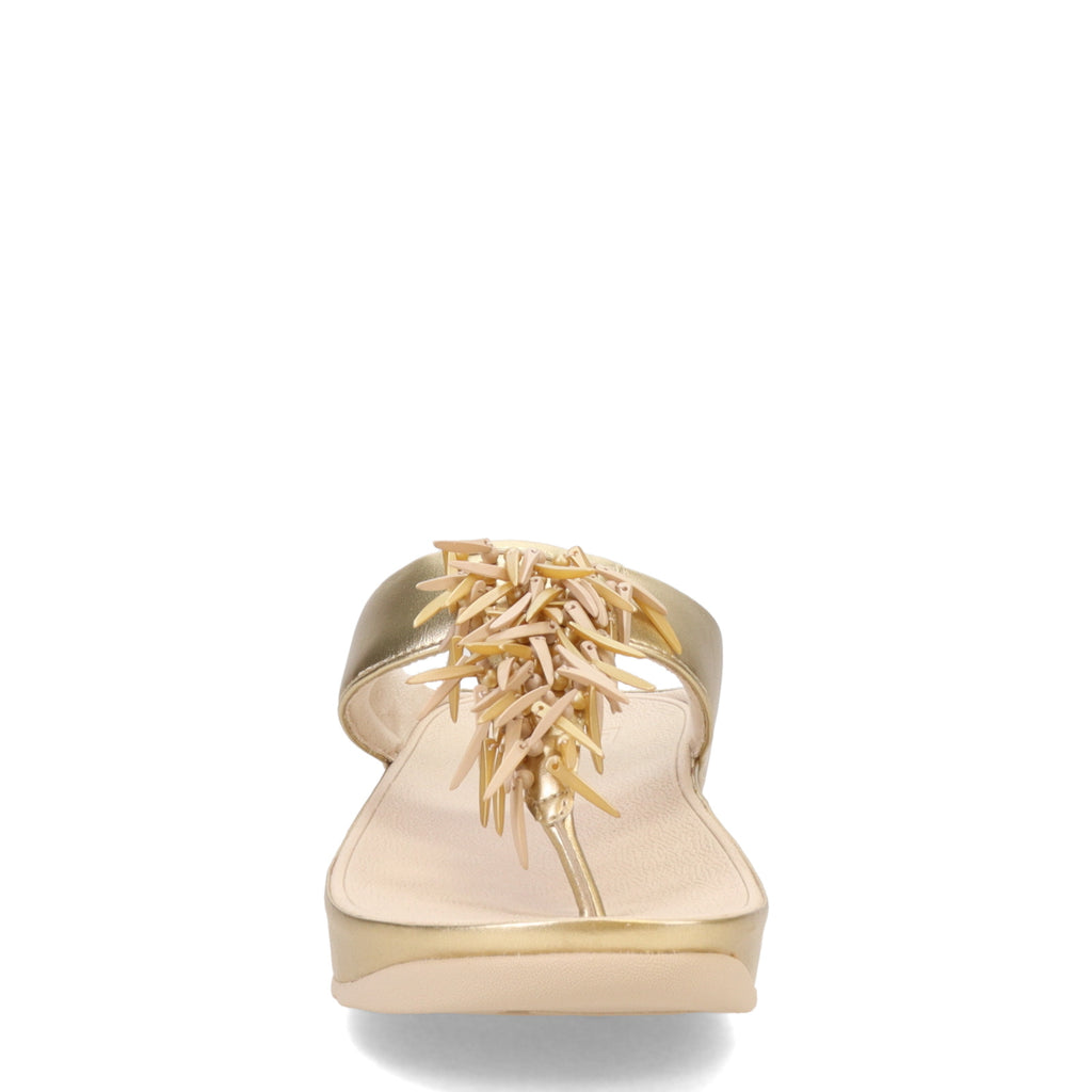 Women's FitFlop, Rumba Beaded Metallic Toe-Post Sandal