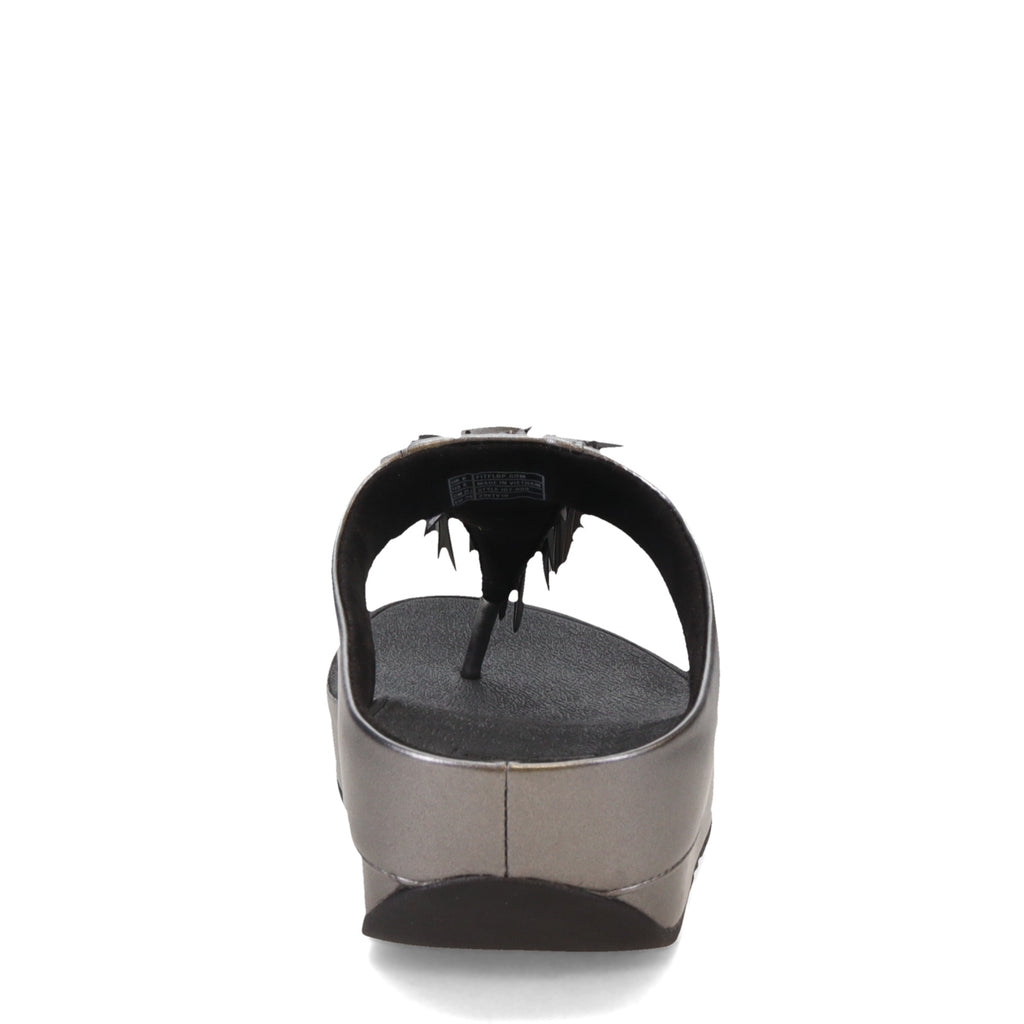 Women's FitFlop, Rumba Beaded Metallic Toe-Post Sandal