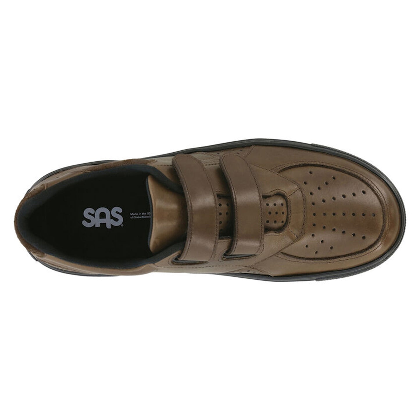Peltz Shoes Men's SAS High Street Hook and Loop Sneaker MAHOGANY HIGH STREET V M