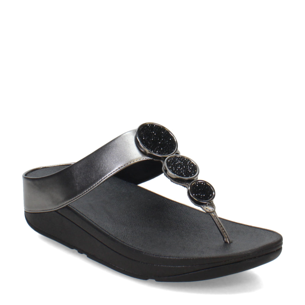Fitflop Halo Shimmer Toe-Postサンダル Fitflop | Halo Shimmer Toe-Post Sandals | Black