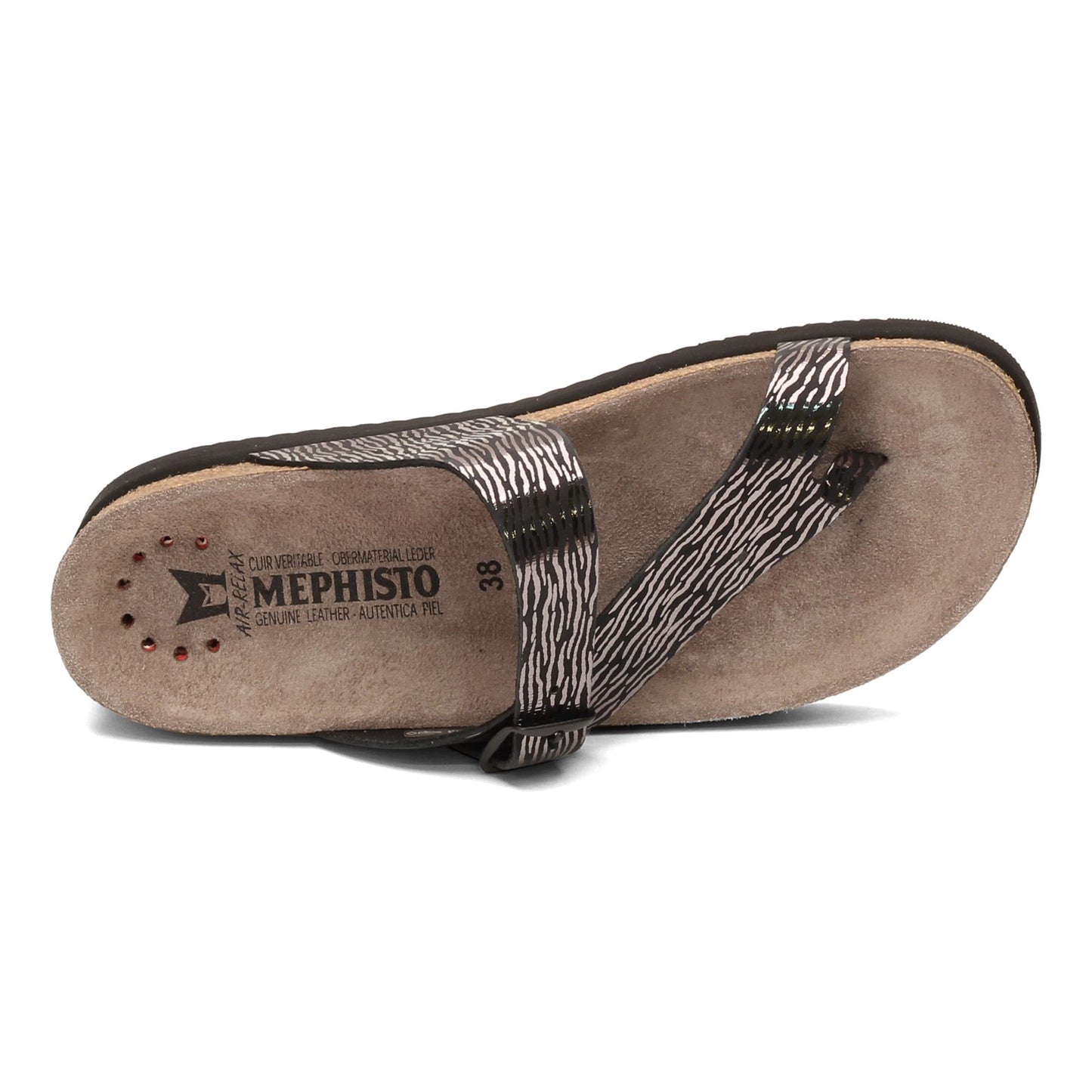 Peltz Shoes Women's Mephisto Helen Sandal TAN ZEBRA HELEN 17100