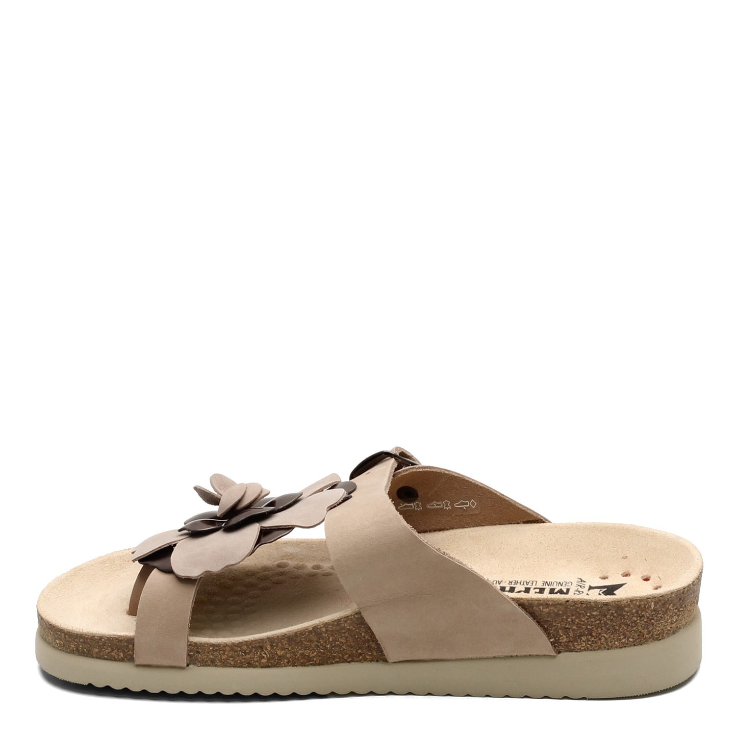 Peltz Shoes Women's Mephisto Helen Flower Sandal TAUPE HELEN FLOW 6018