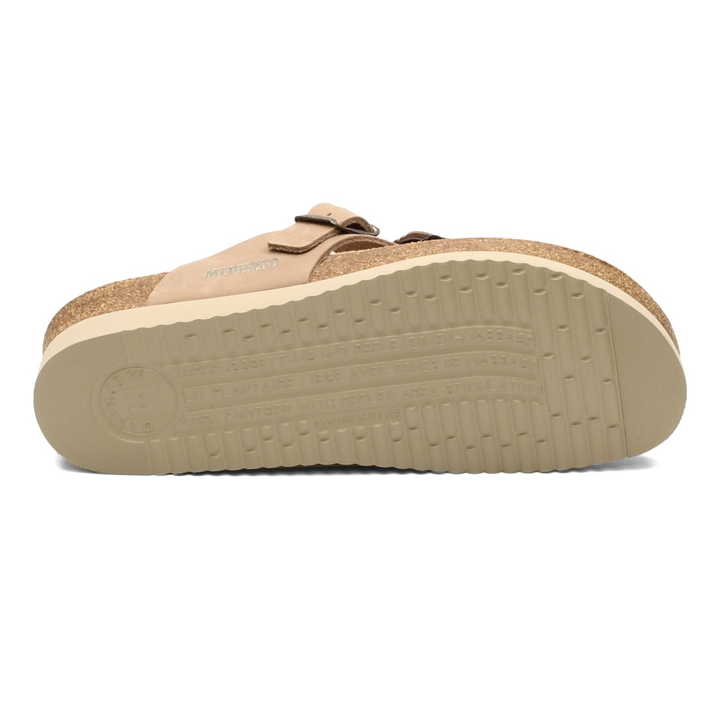 Peltz Shoes Women's Mephisto Helen Flower Sandal TAUPE HELEN FLOW 6018