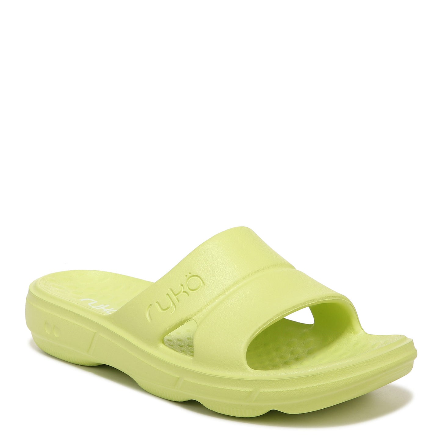 Peltz Shoes Women's Ryka Restore Slide Recovery Sandal GREEN I0464M1300