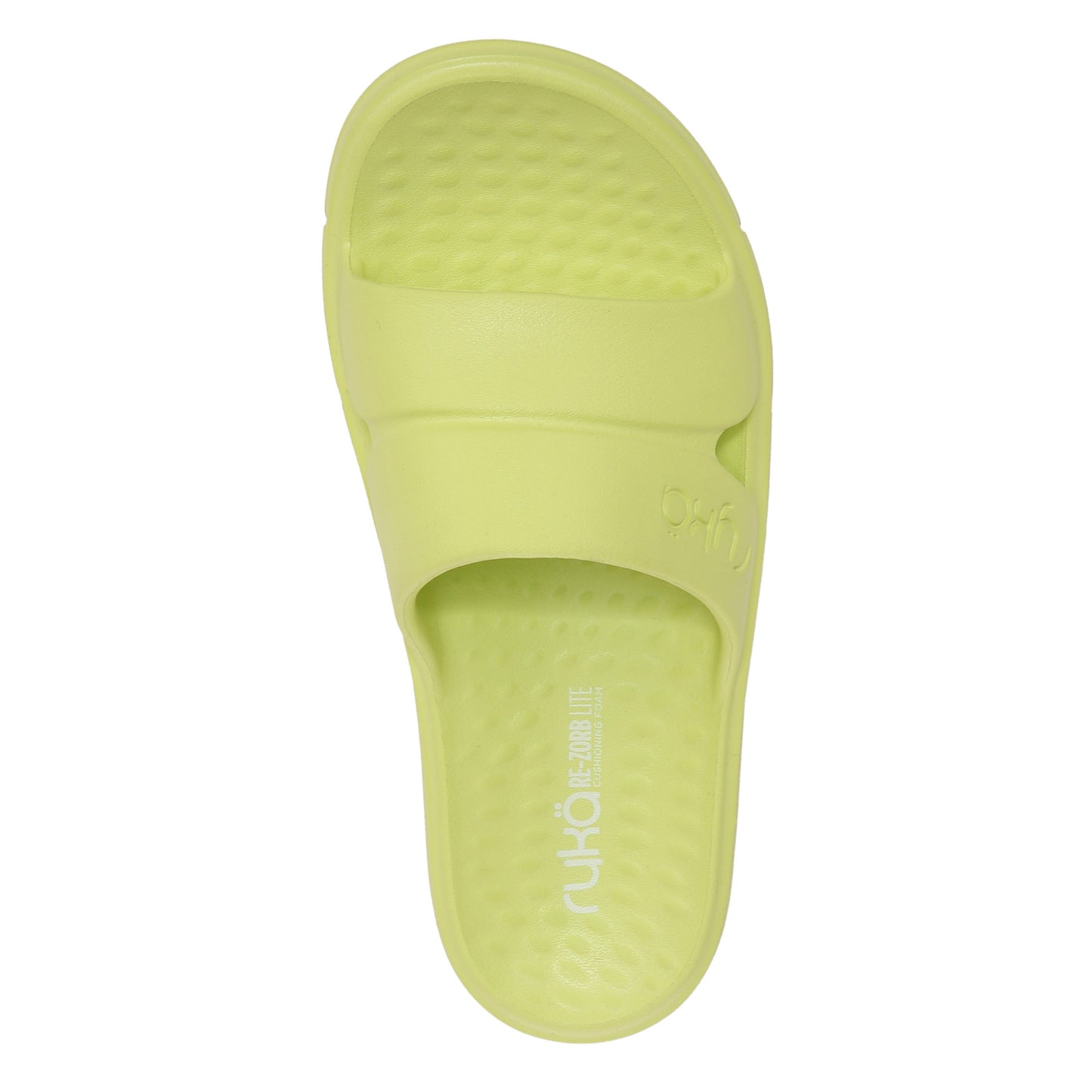 Peltz Shoes Women's Ryka Restore Slide Recovery Sandal GREEN I0464M1300