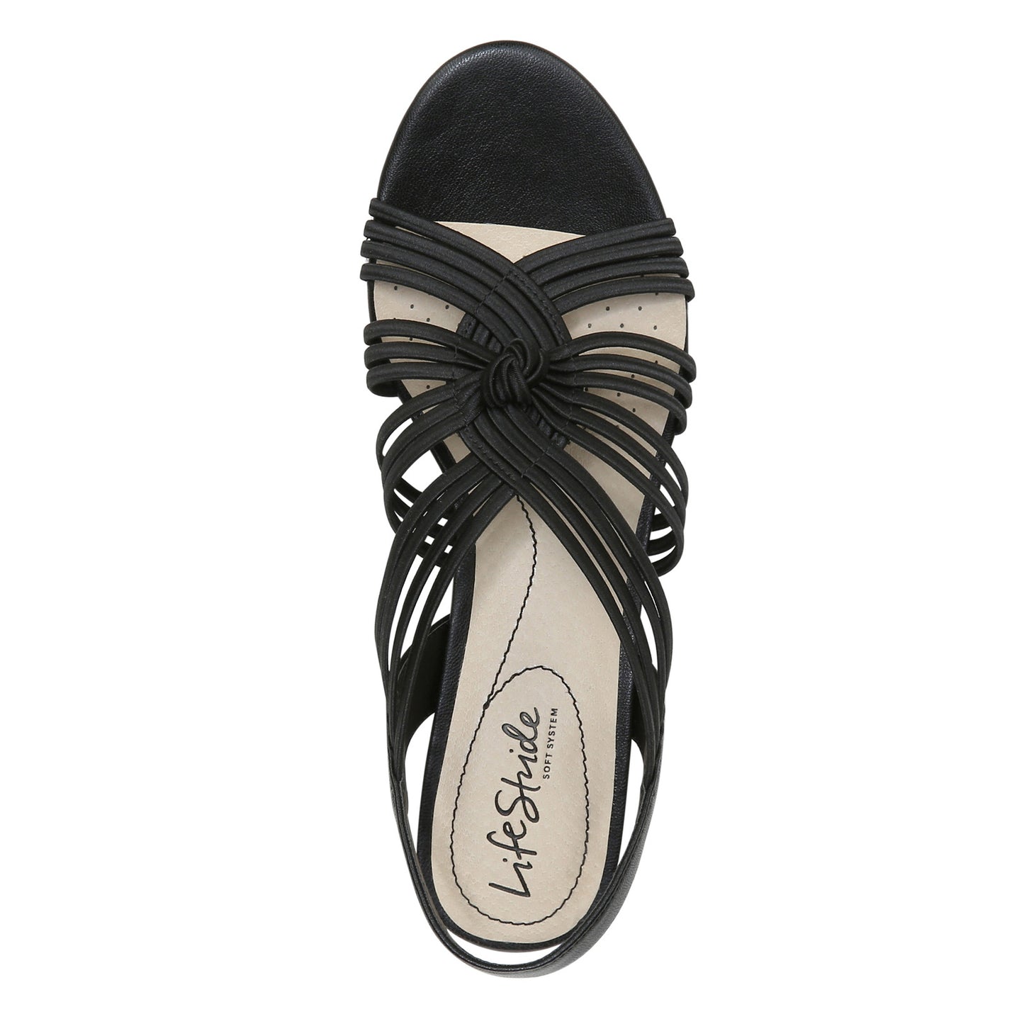 Peltz Shoes Women's LifeStride Yvette Sandal Black I0604S1001