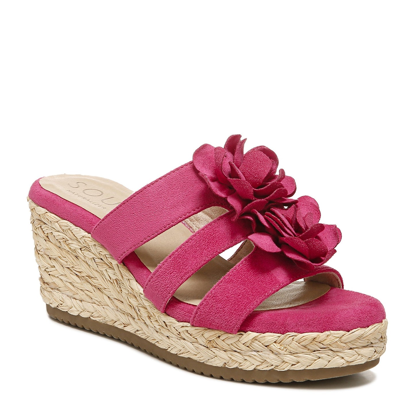 Peltz Shoes Women's SOUL Naturalizer Oodles Flower Sandal FUSCHIA I0783F0650