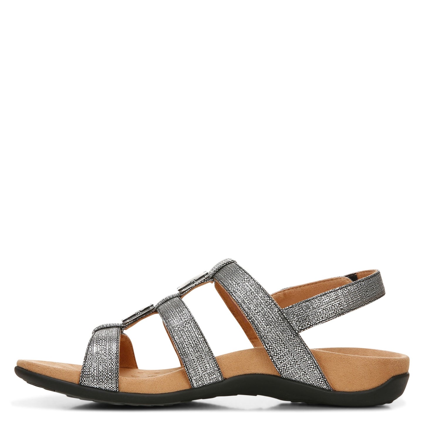 Peltz Shoes Women's Vionic Amber Sandal BLACK METALLIC I0924S1001