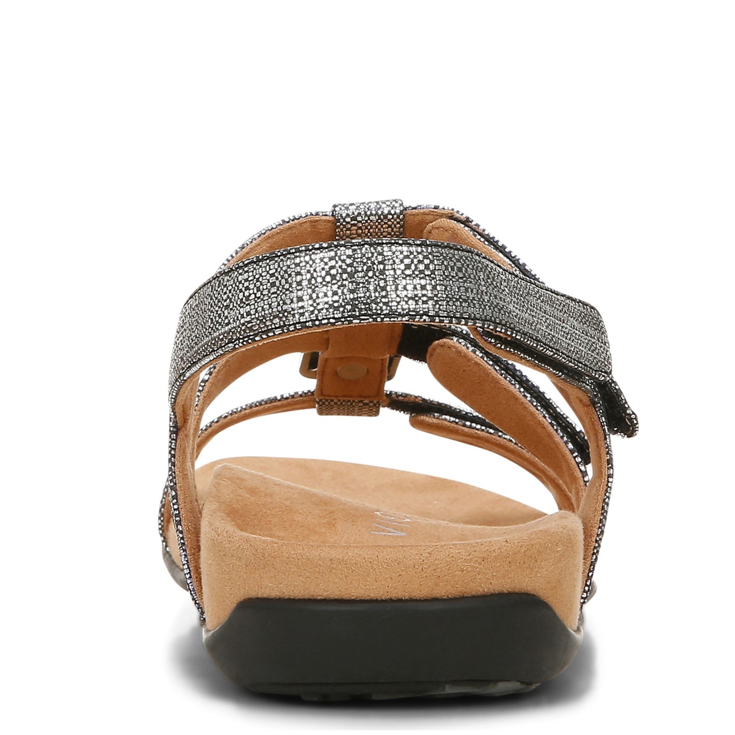 Peltz Shoes Women's Vionic Amber Sandal BLACK METALLIC I0924S1001