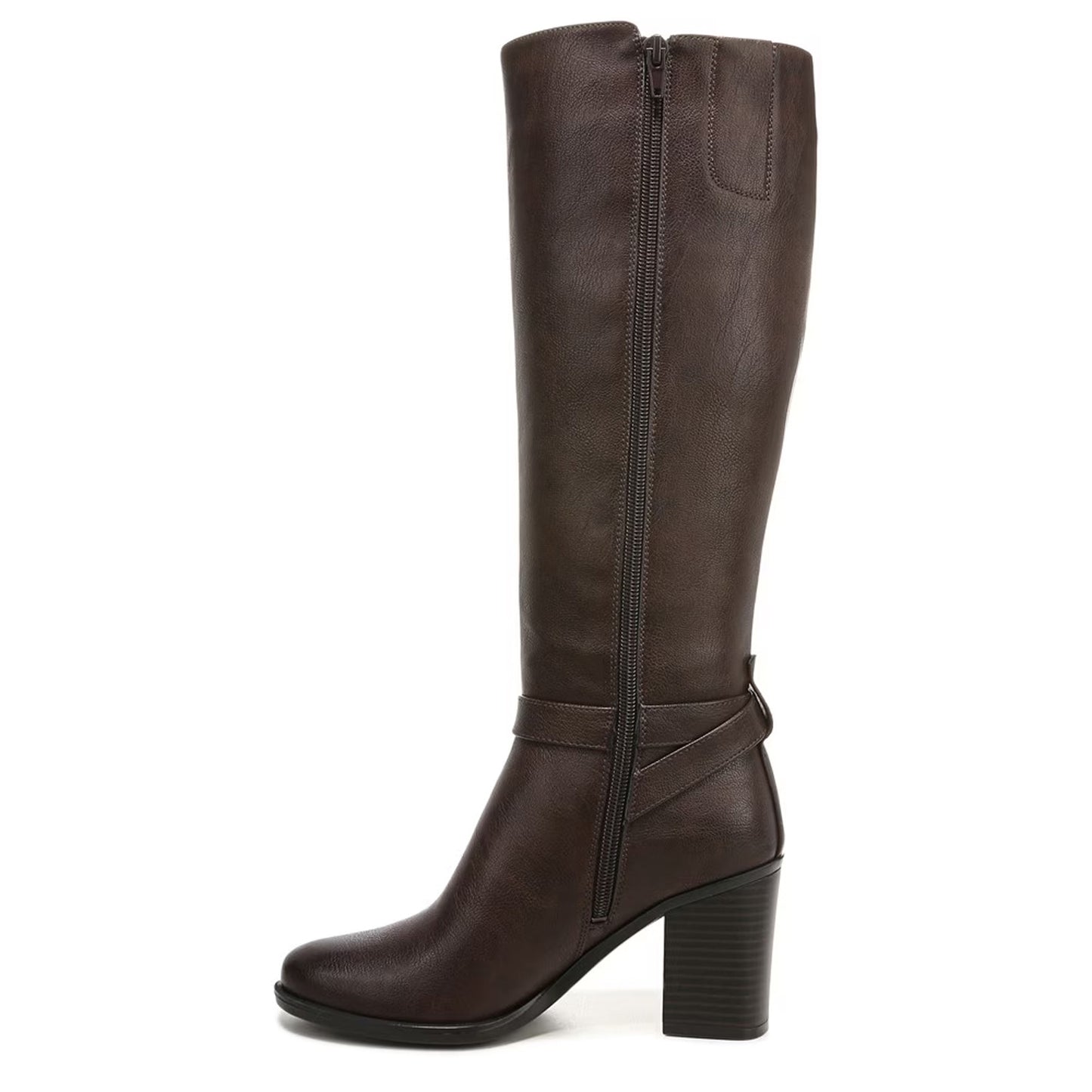 Peltz Shoes Women's Naturalizer Joslynn Boot DARK BROWN I2218S4202