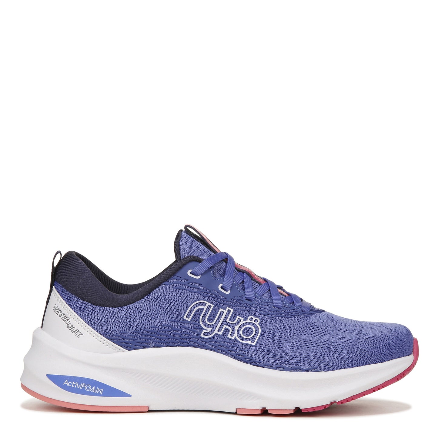 Peltz Shoes Women's Ryka Never Quit Training Shoe Blue/Pink I2222M2401