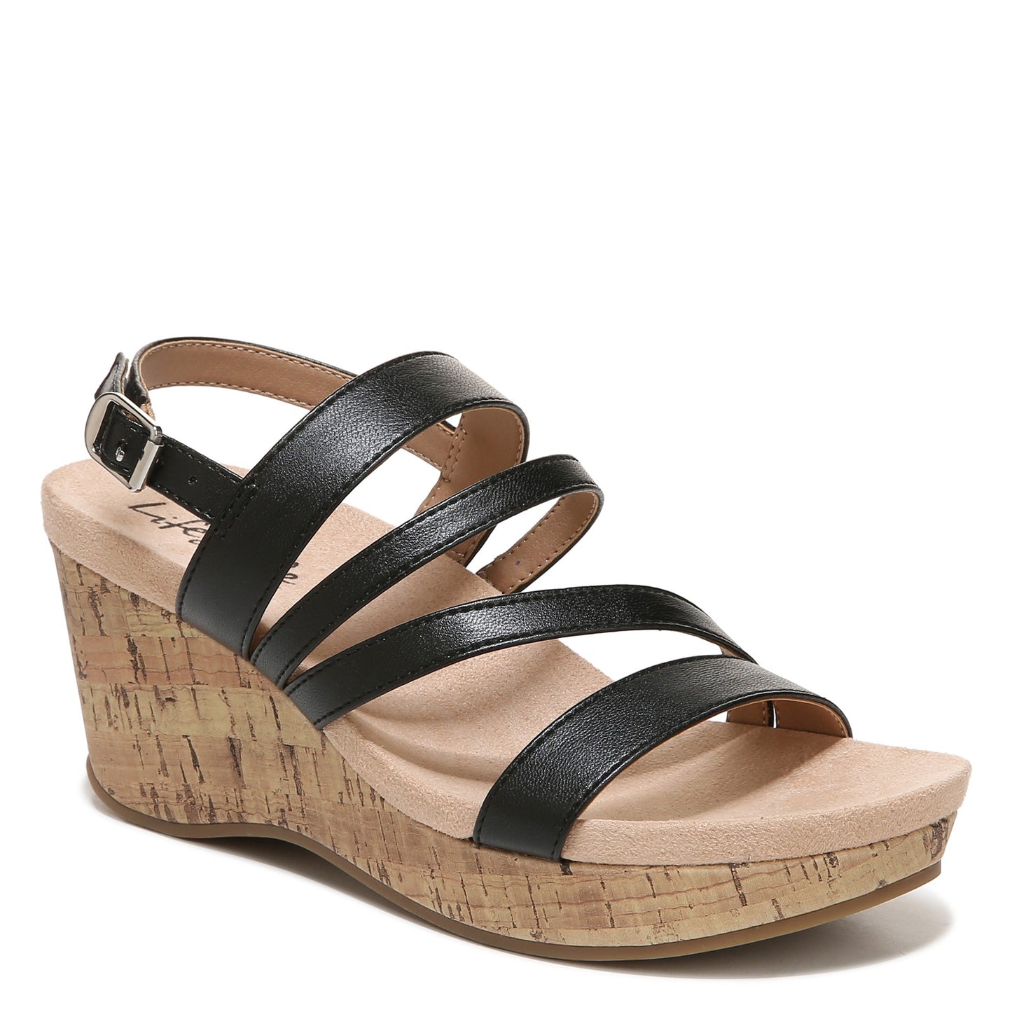 Peltz Shoes Women's LifeStride Discover Sandal BLACK I4336F1001