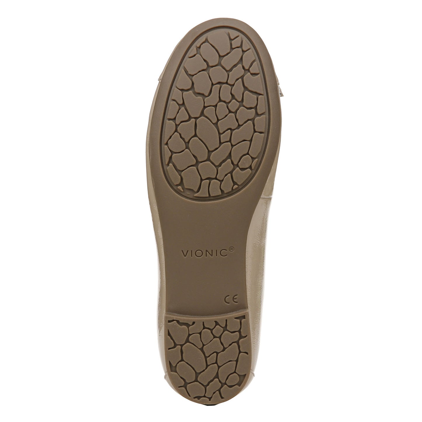 Peltz Shoes Women's Vionic Amorie Flat Beige Patent Leather I4703L4251