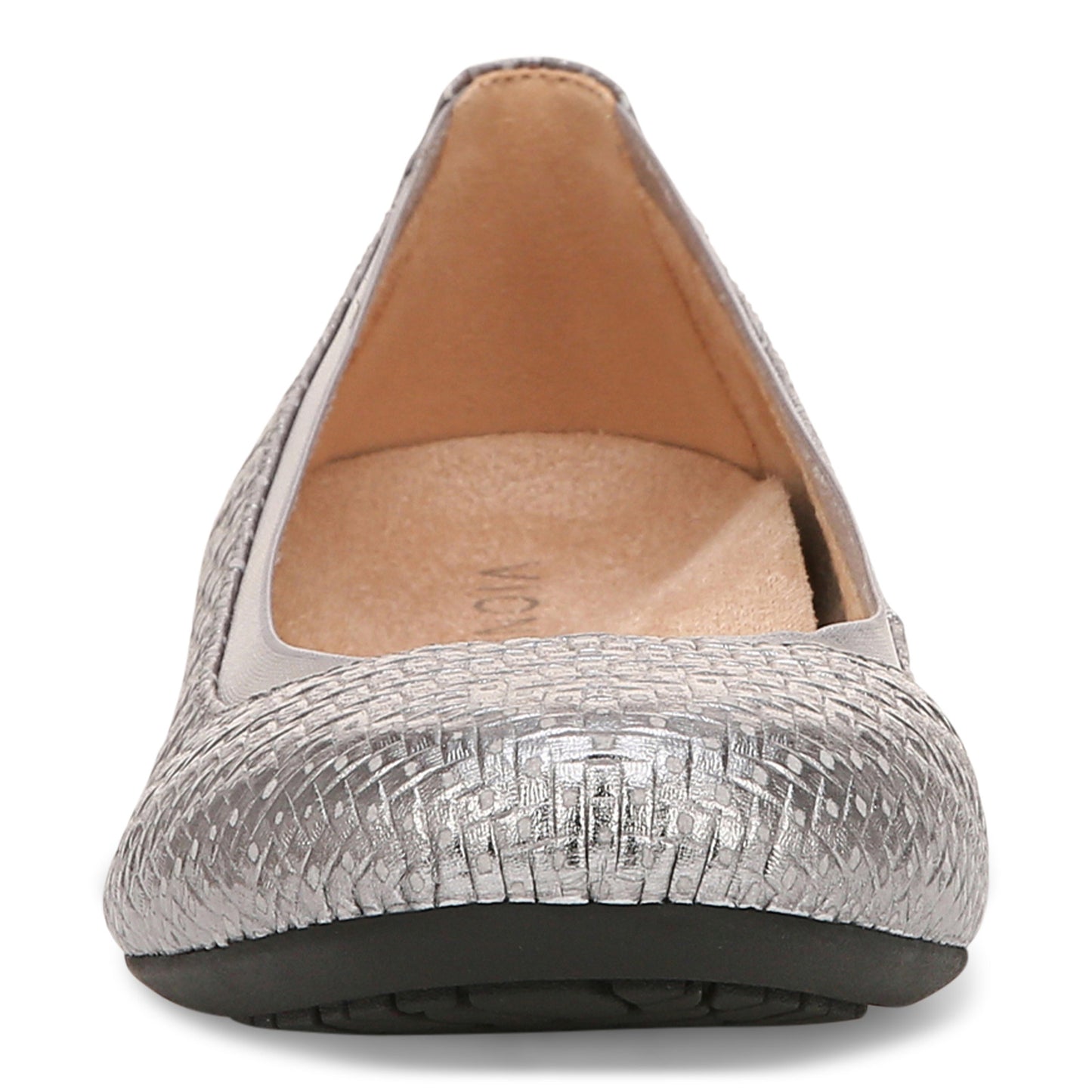Peltz Shoes Women's Vionic Anita Flat SILVER I4704L2020