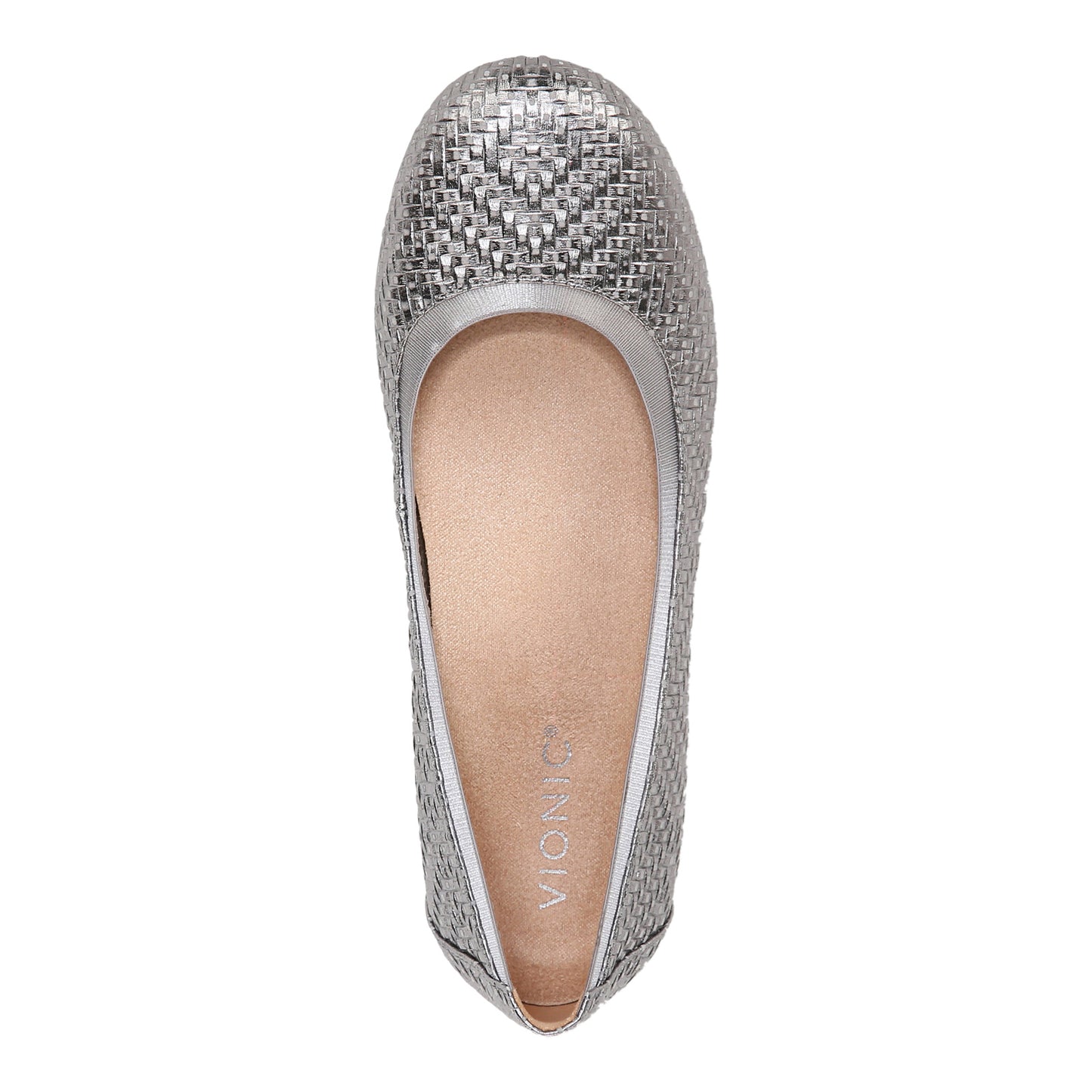 Peltz Shoes Women's Vionic Anita Flat SILVER I4704L2020