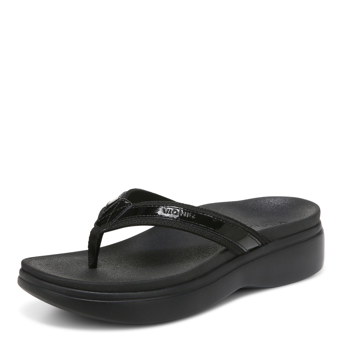 Peltz Shoes Women's Vionic High Tide Sandal SOLID BLACK I4712L1001