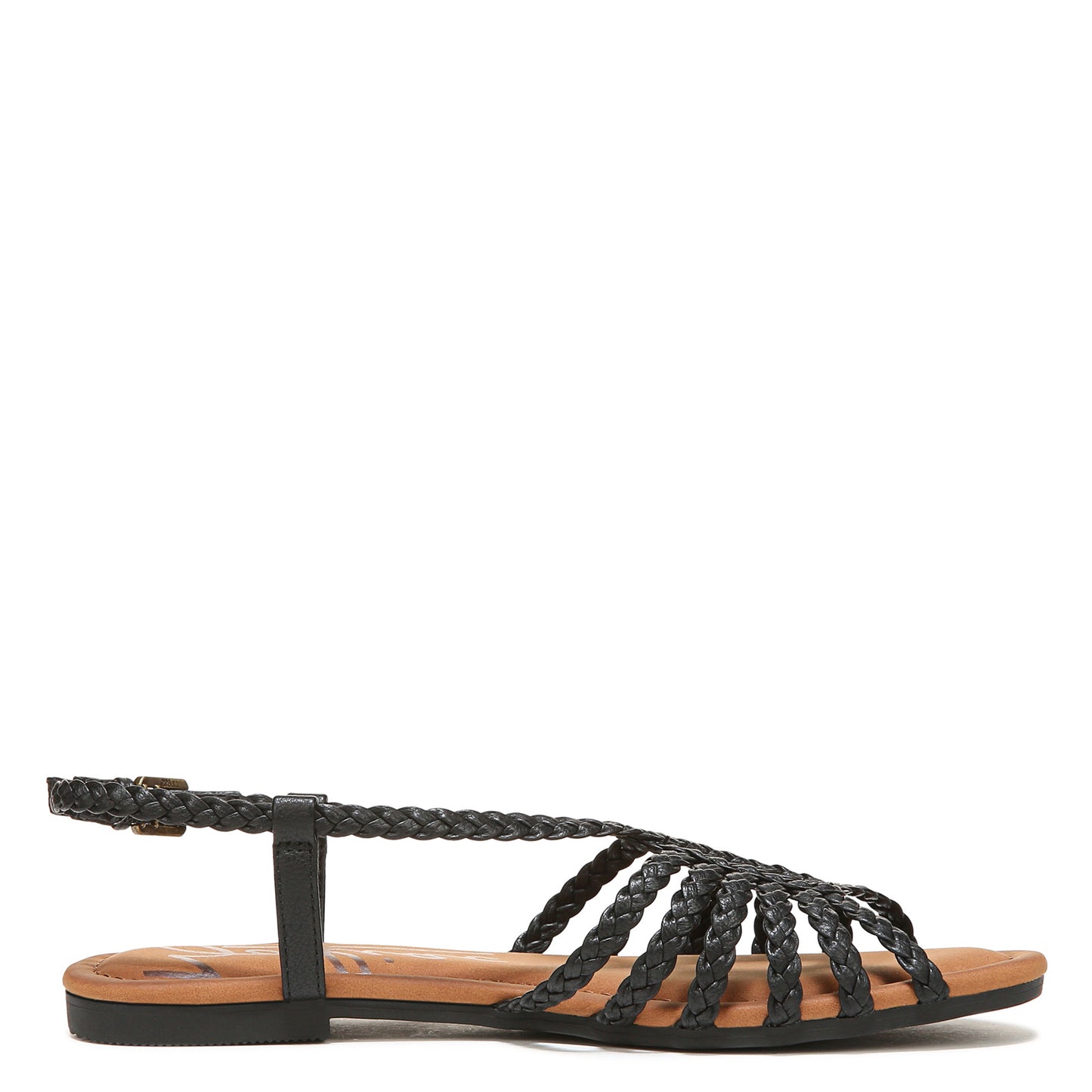 Peltz Shoes Women's Zodiac Misha Braid Sandal BLACK I5852S1001