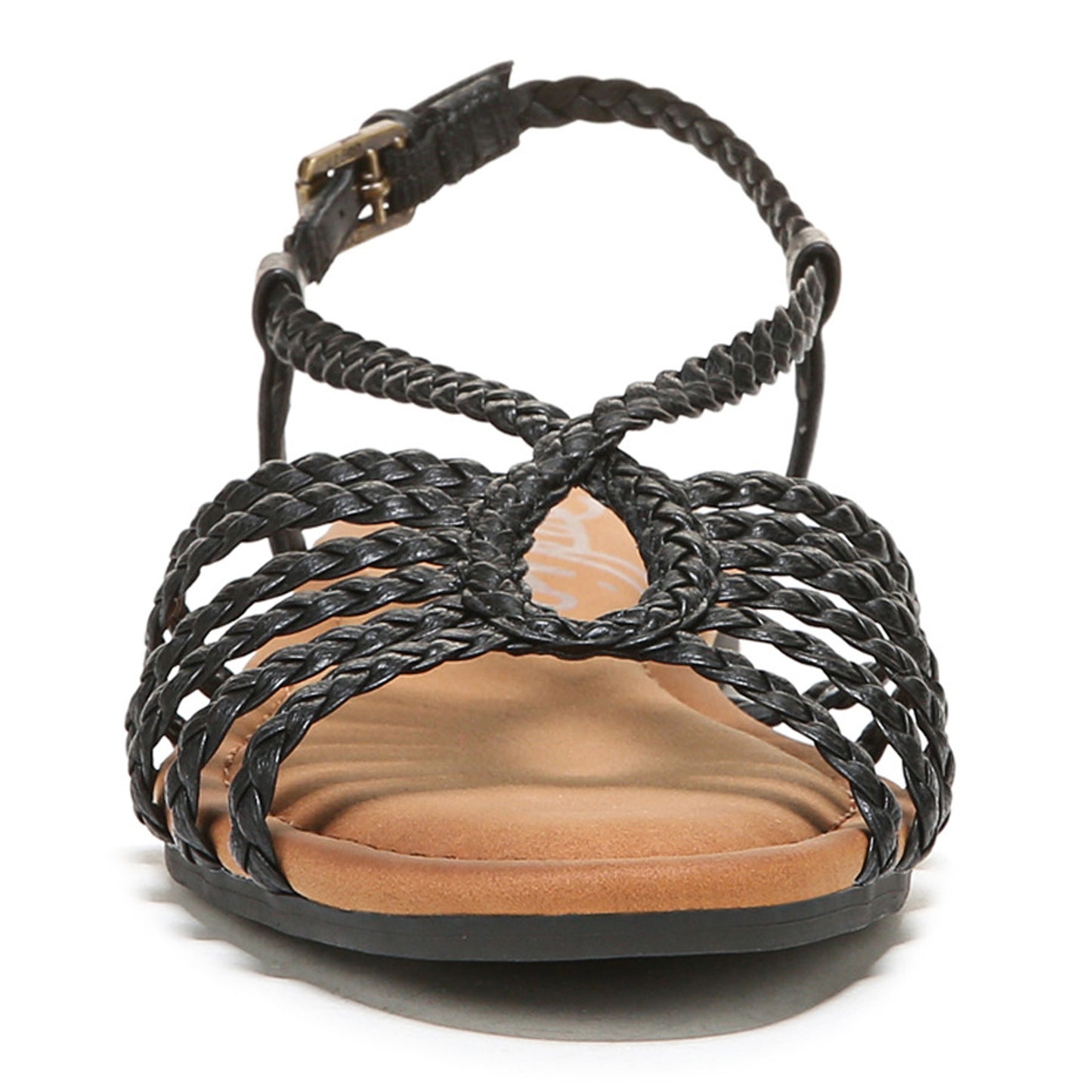 Peltz Shoes Women's Zodiac Misha Braid Sandal BLACK I5852S1001