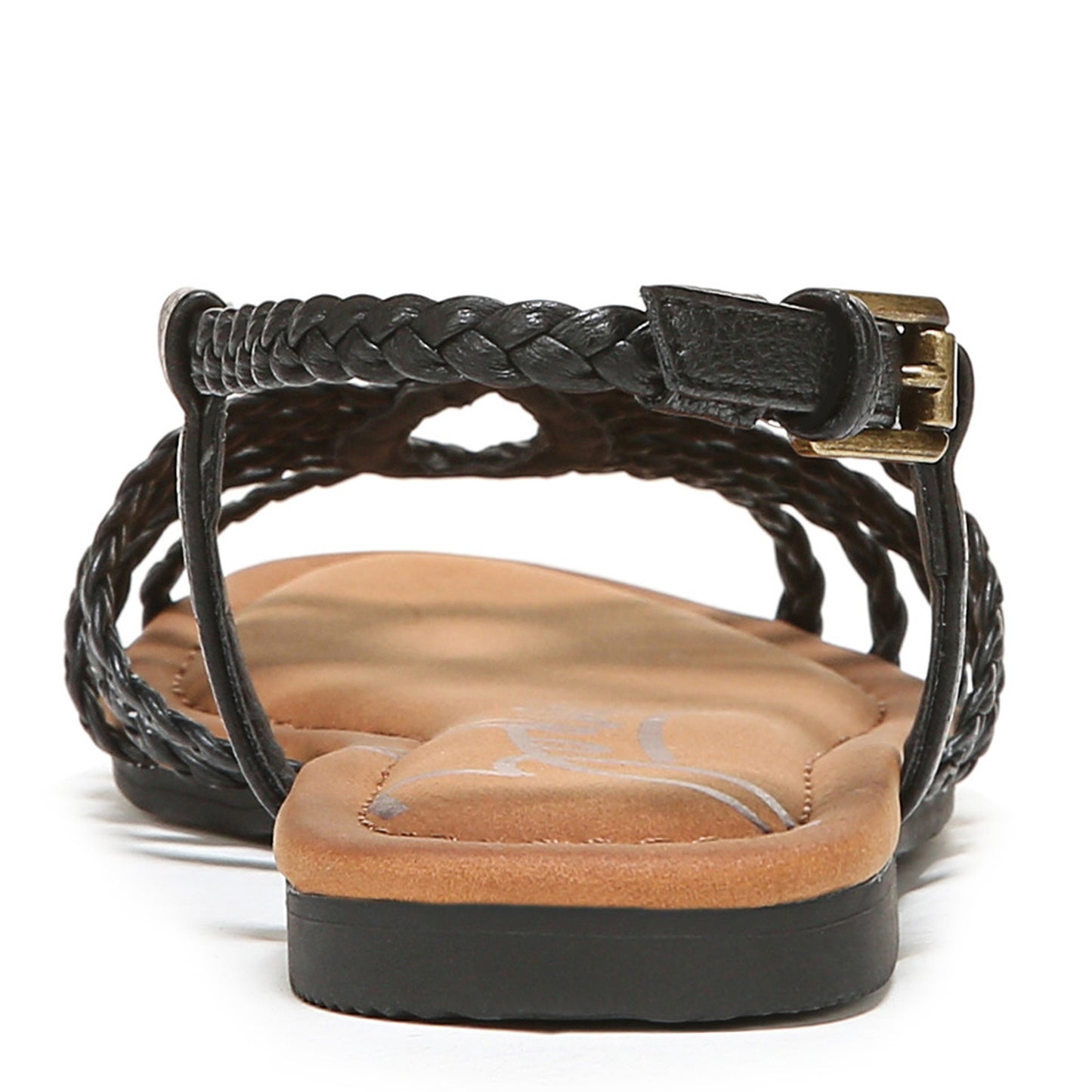 Peltz Shoes Women's Zodiac Misha Braid Sandal BLACK I5852S1001