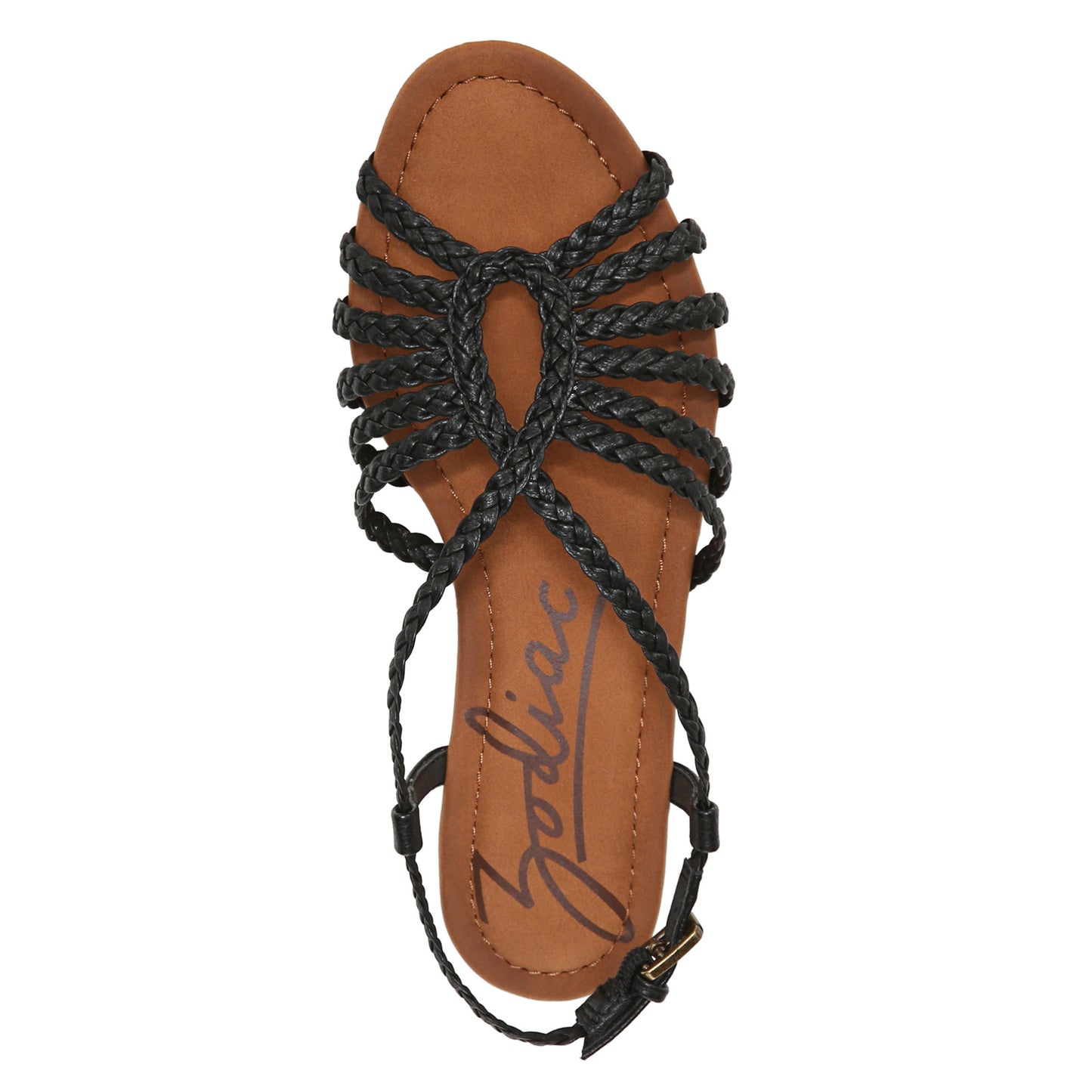 Peltz Shoes Women's Zodiac Misha Braid Sandal BLACK I5852S1001