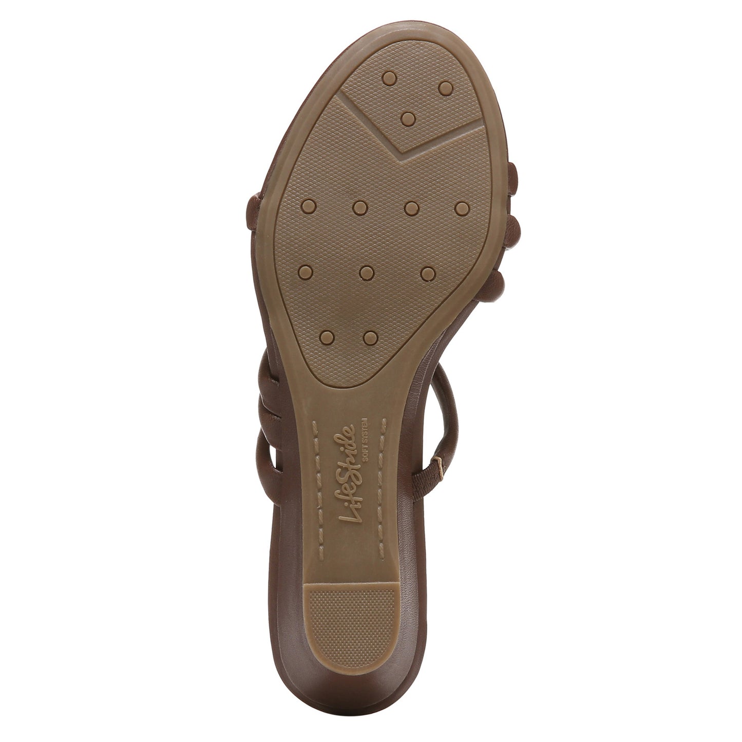 Peltz Shoes Women's LifeStride Yours Truly Sandal TAN I5936S1200
