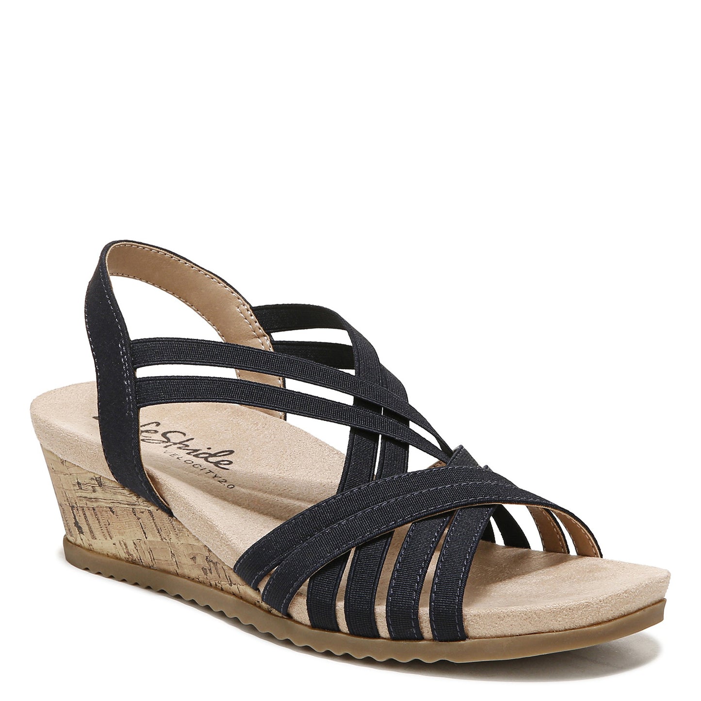 Peltz Shoes Women's LifeStride Stellar Sandal NAVY I5940M3400