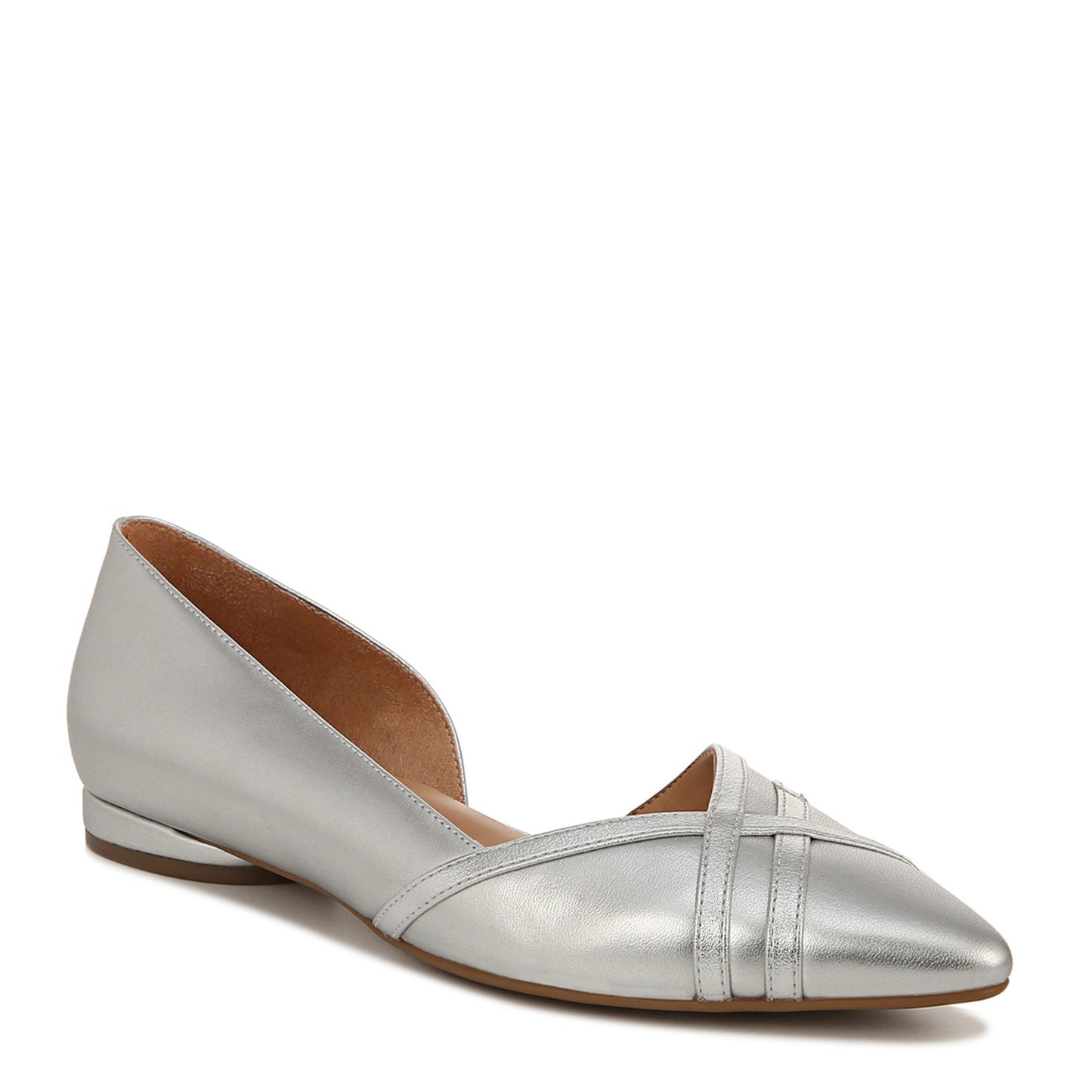 Peltz Shoes Women's Naturalizer Barlow Flat SILVER I6505S1020