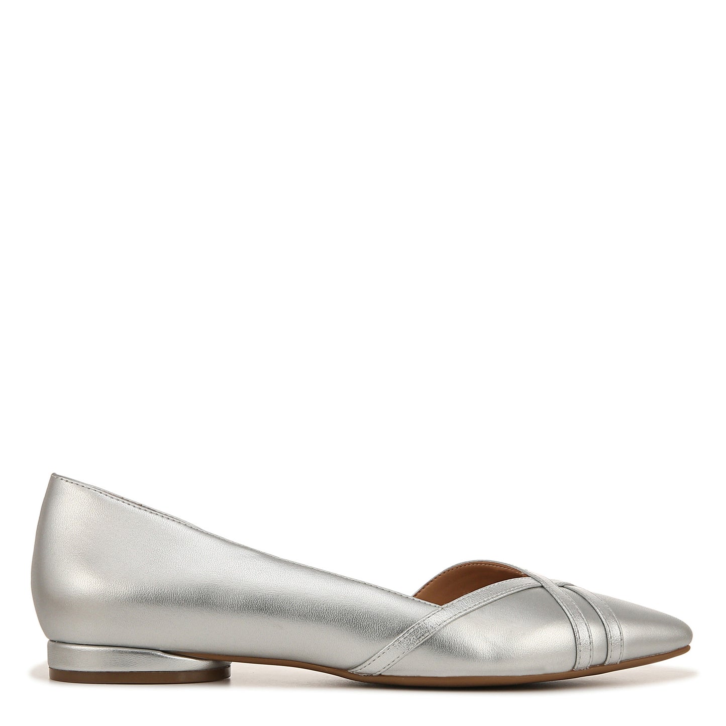 Peltz Shoes Women's Naturalizer Barlow Flat SILVER I6505S1020