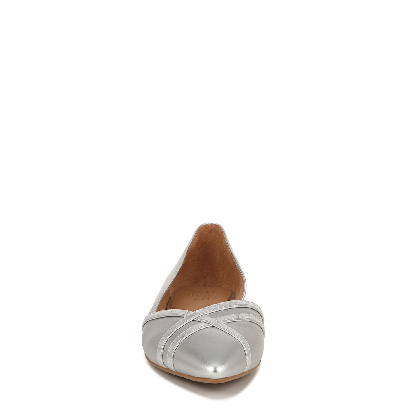 Peltz Shoes Women's Naturalizer Barlow Flat SILVER I6505S1020