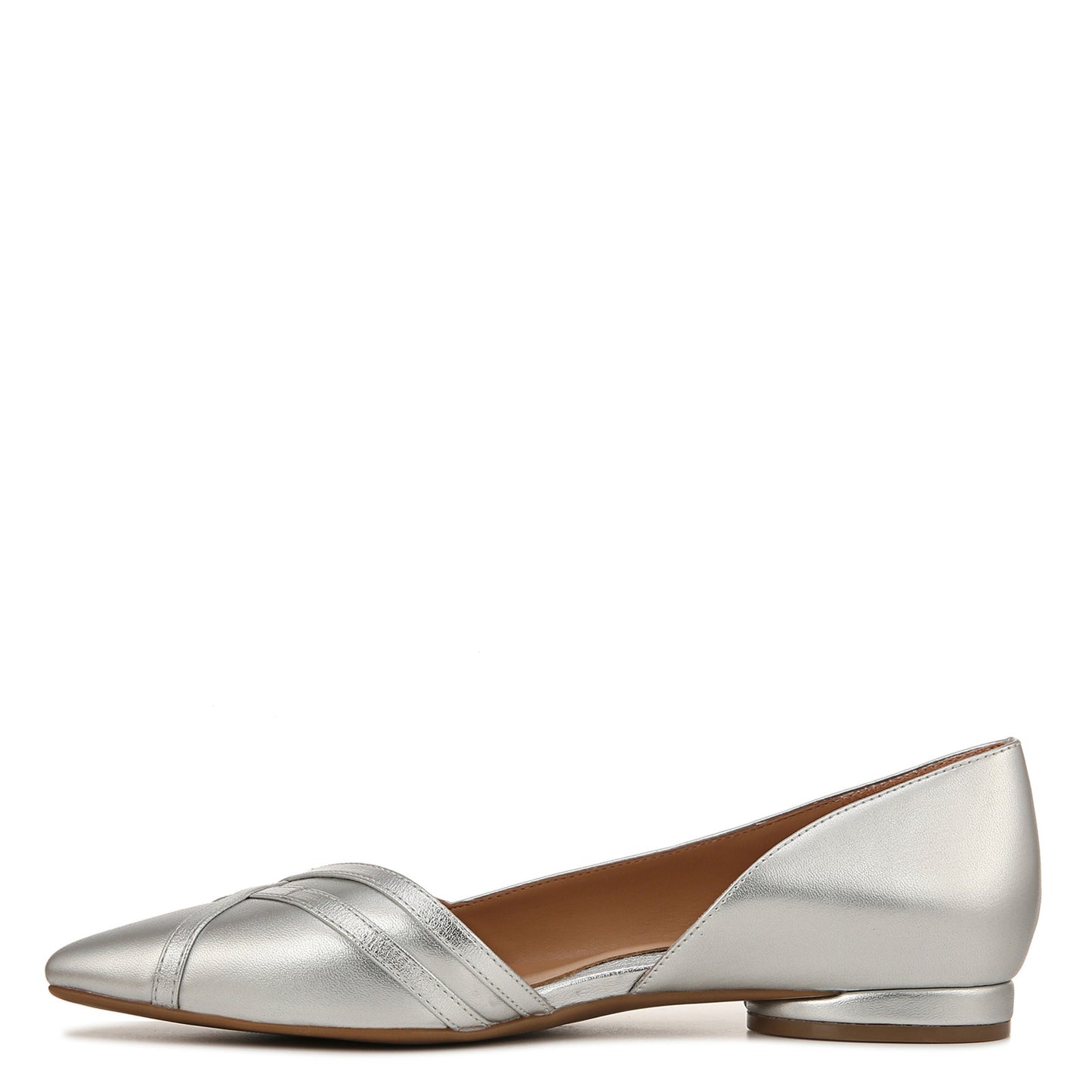 Peltz Shoes Women's Naturalizer Barlow Flat SILVER I6505S1020