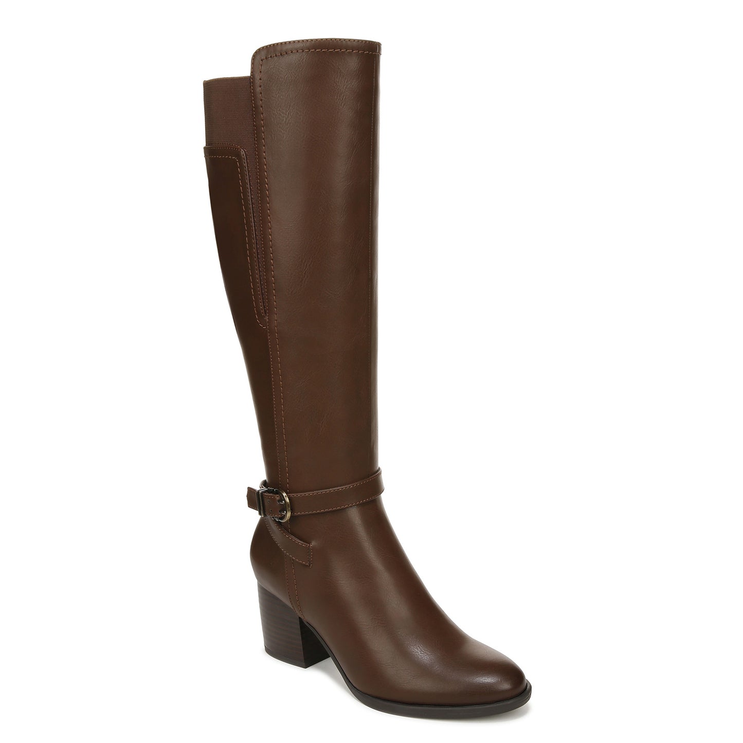 Peltz Shoes Women's SOUL Naturalizer Uptown Boot Dark Brown Faux Leather I7955S2201