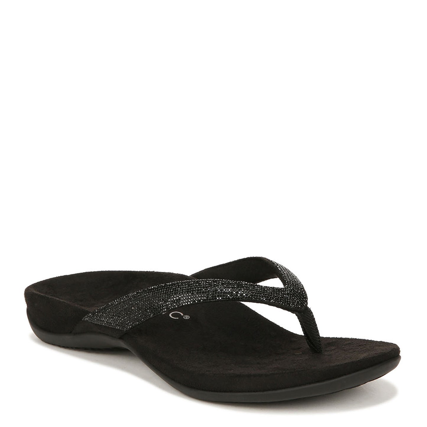 Peltz Shoes Women's Vionic Dillon Shine Sandal BLACK I8006F1001
