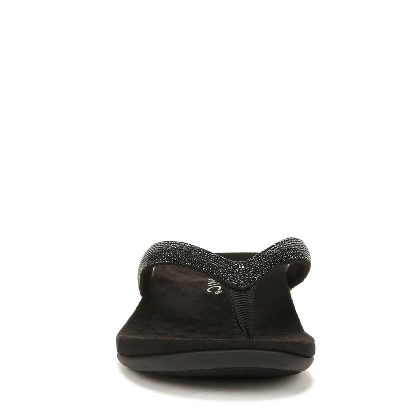 Peltz Shoes Women's Vionic Dillon Shine Sandal BLACK I8006F1001