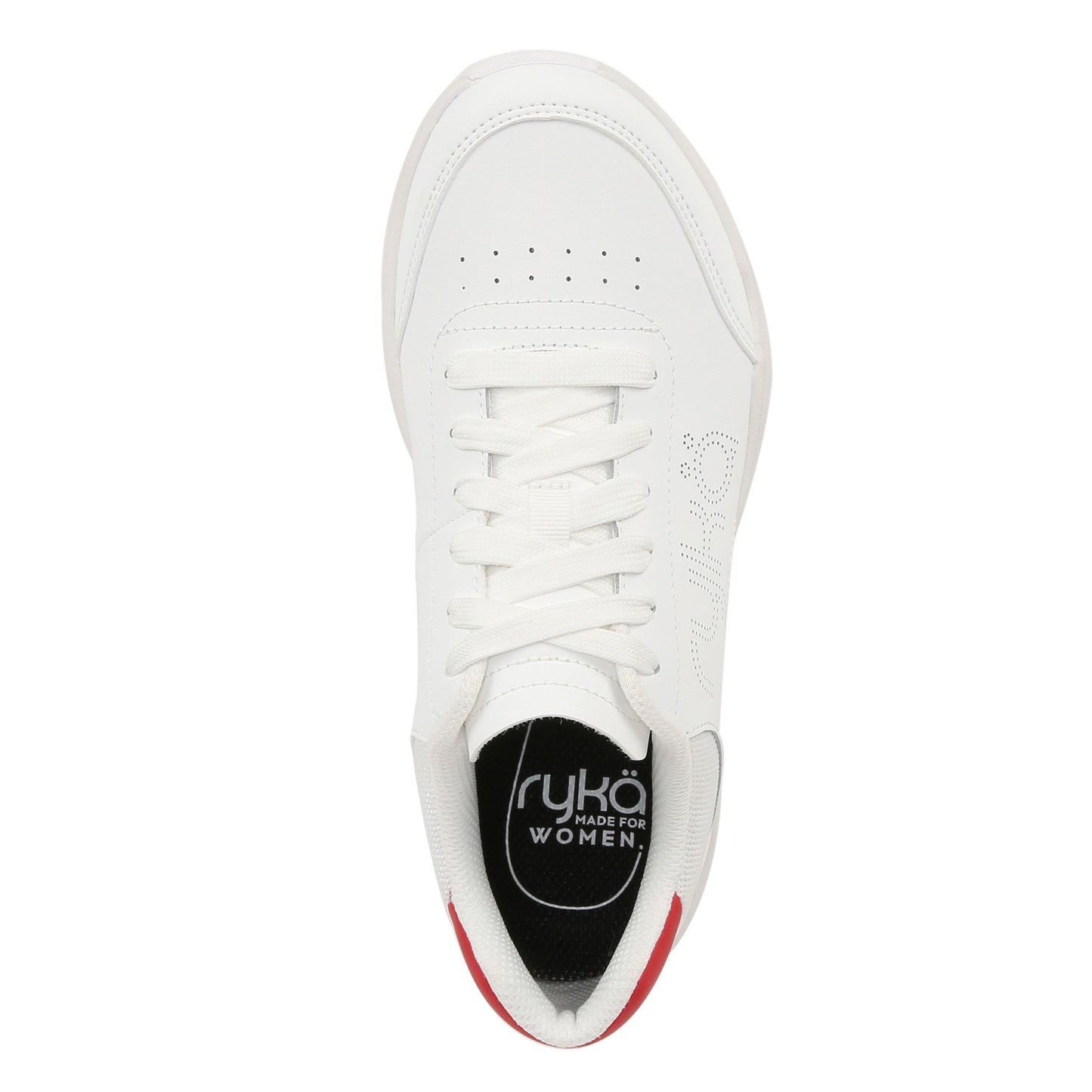 Peltz Shoes Women's Ryka Courtside Pickleball Shoe White Red I8355F1102