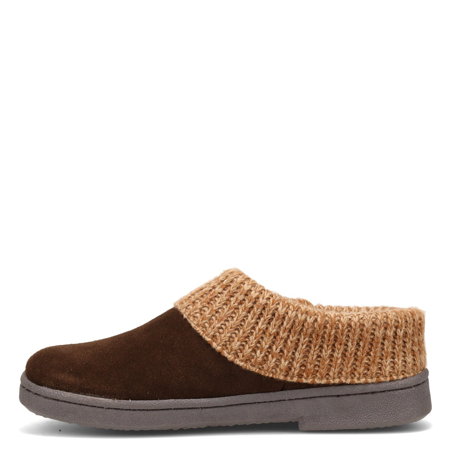 Peltz Shoes Women's Clarks Sweater Collar Slipper MOCHA ICL31459A-MOCHA