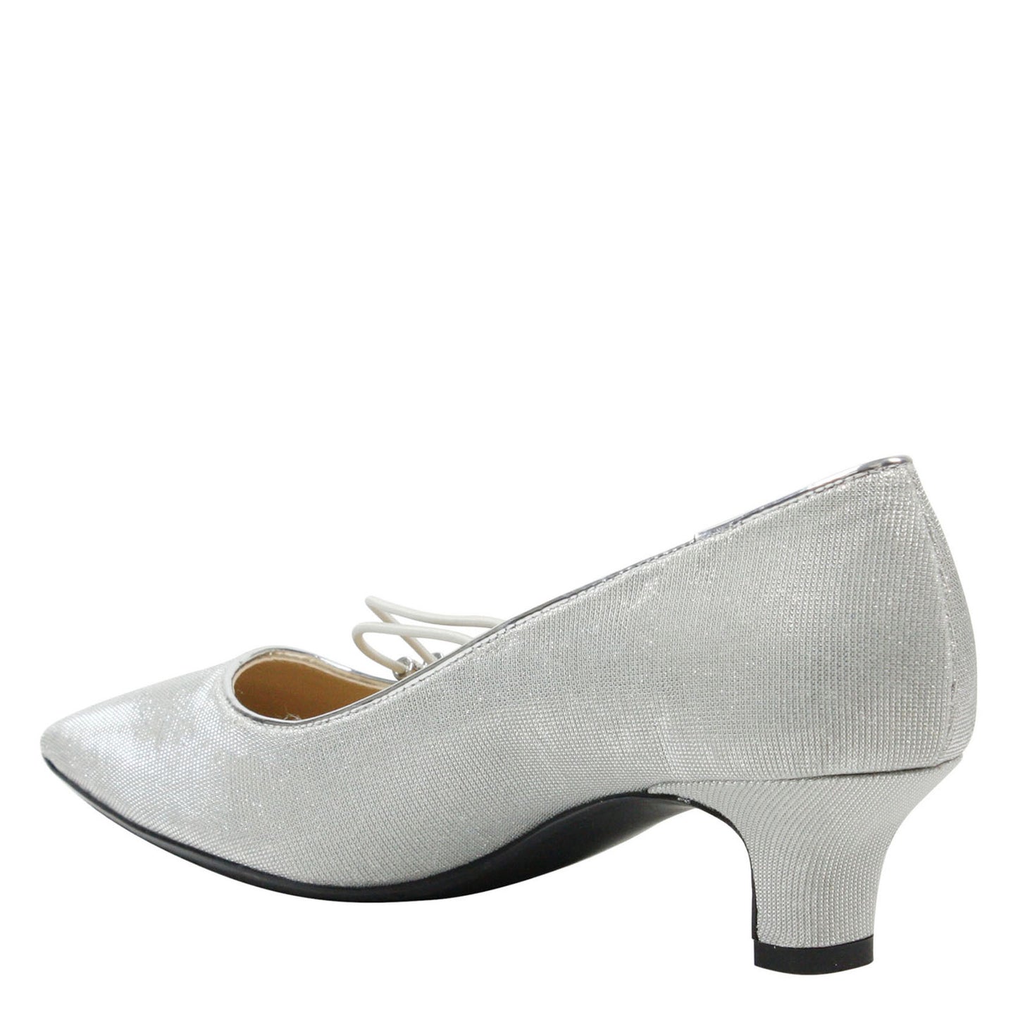Peltz Shoes Women's J Renee Idenah Pump Silver IDENAH-GFSIL