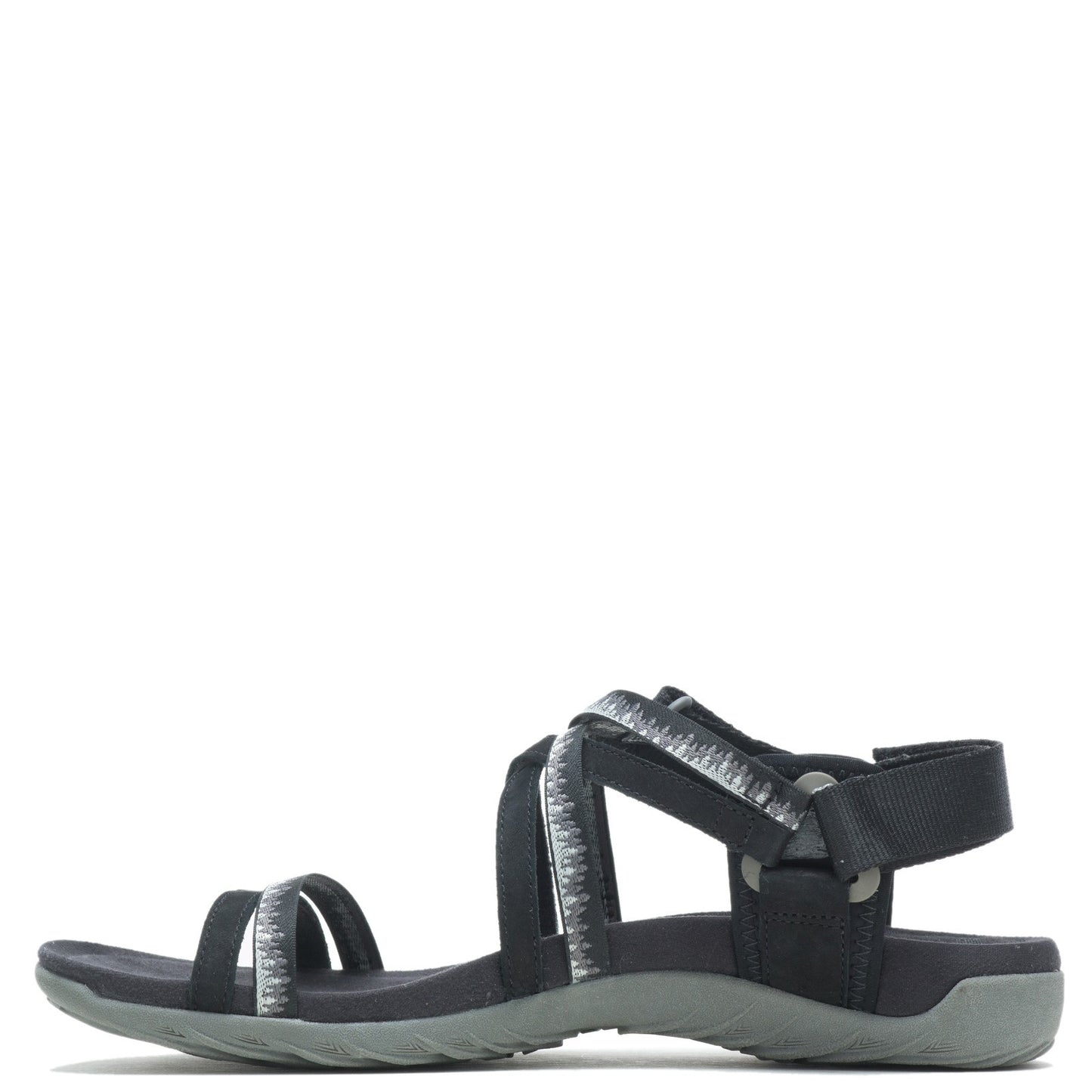 Peltz Shoes Women's Merrell Terran Cush 3 Lattice Sandal - Wide Width BLACK J002712W