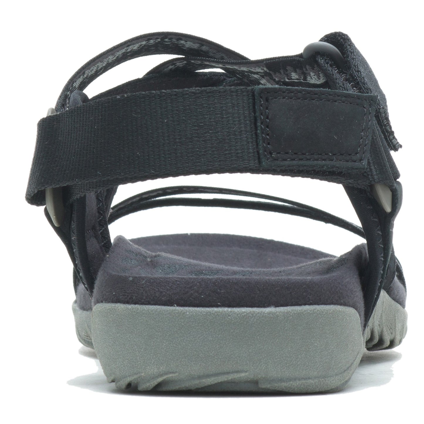 Peltz Shoes Women's Merrell Terran Cush 3 Lattice Sandal - Wide Width BLACK J002712W