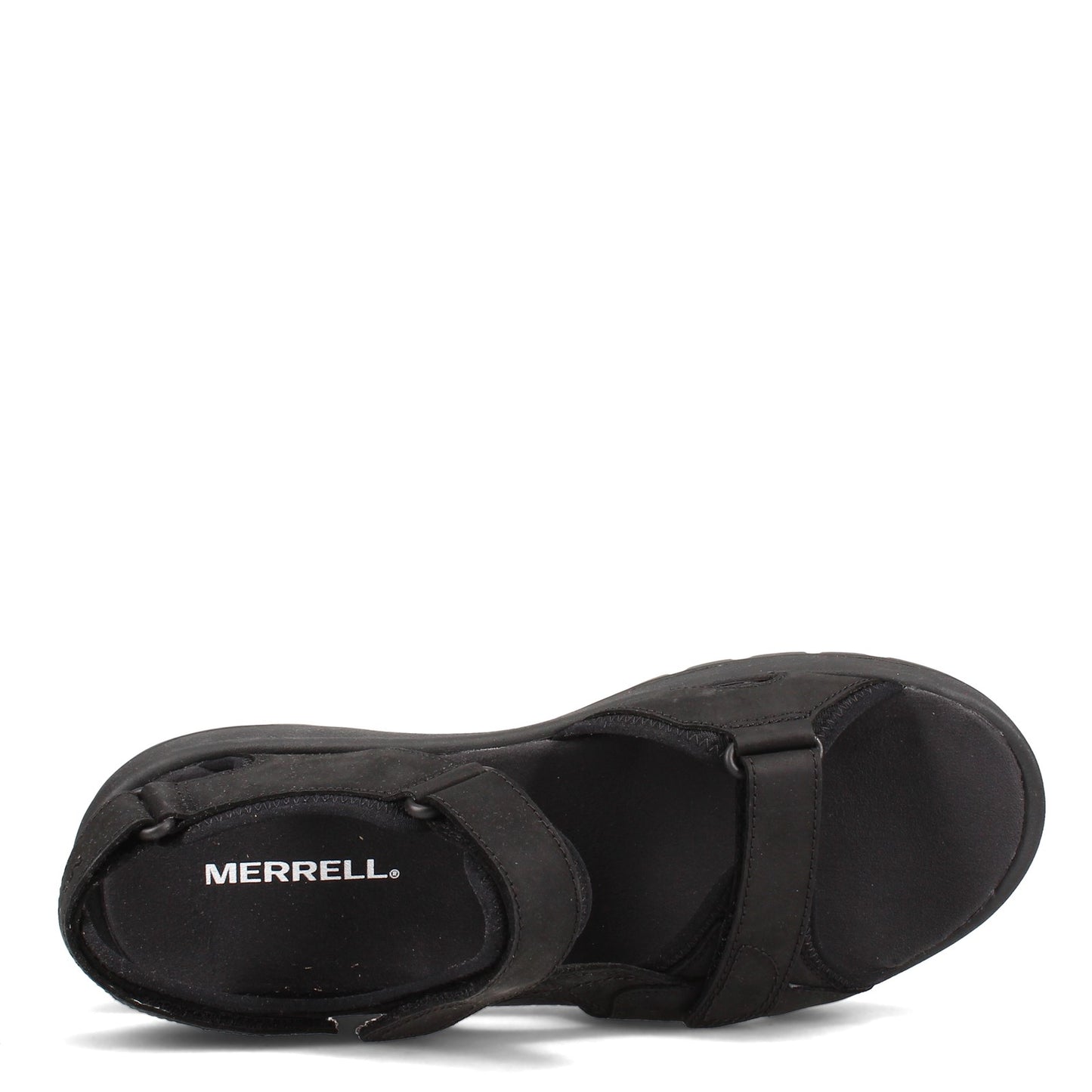 Peltz Shoes Men's Merrell Sandspur Lee Backstrap Sandal SOLID BLACK J002715
