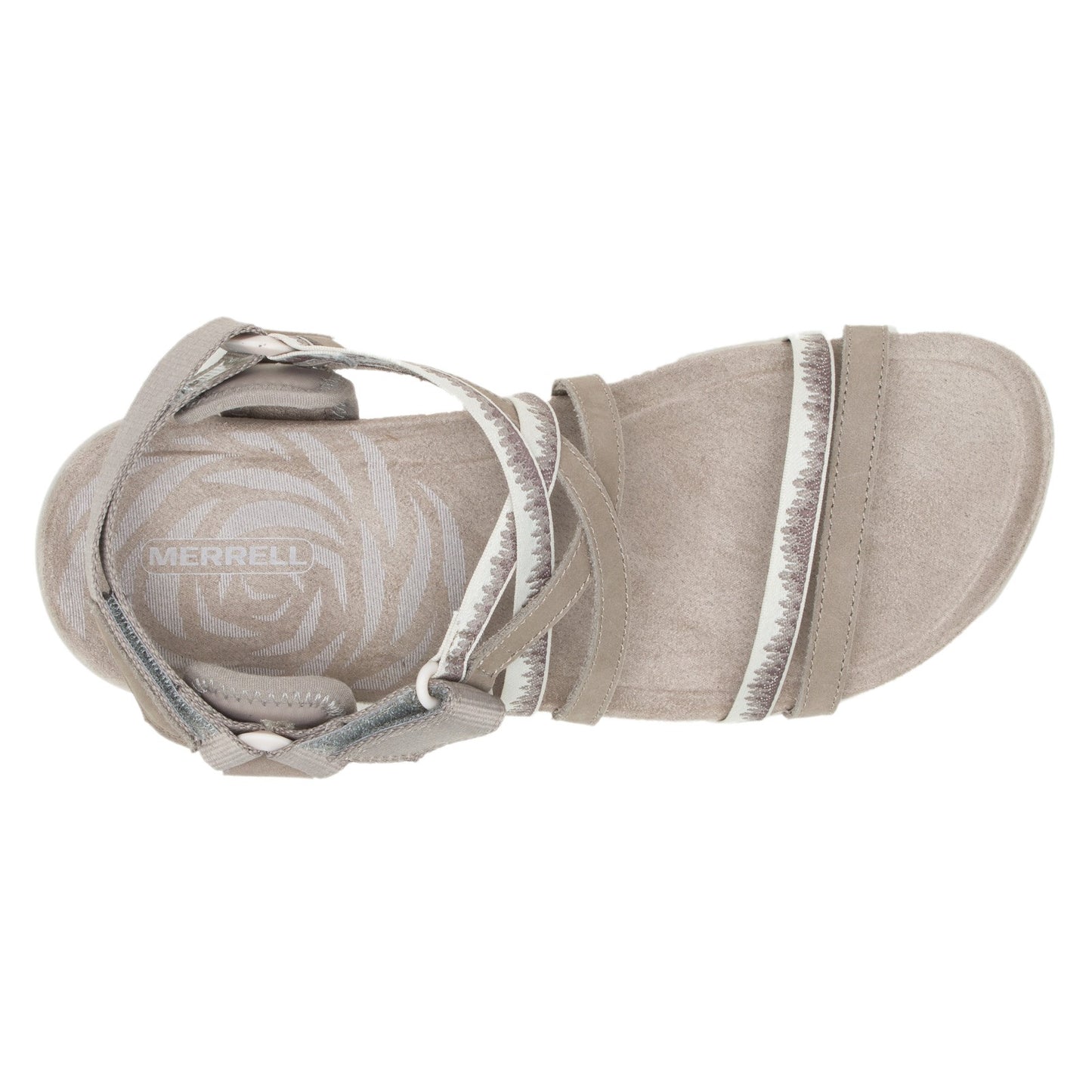 Peltz Shoes Women's Merrell Terran Cush 3 Lattice Sandal MOONBEAM J002716