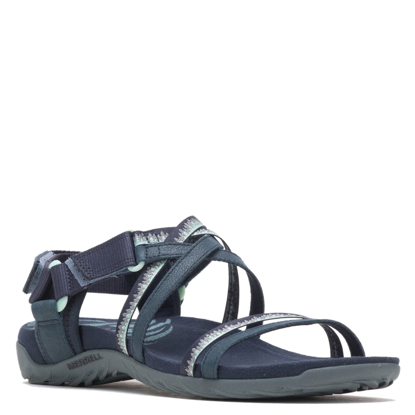 Peltz Shoes Women's Merrell Terran Cush 3 Lattice Sandal NAVY J002718
