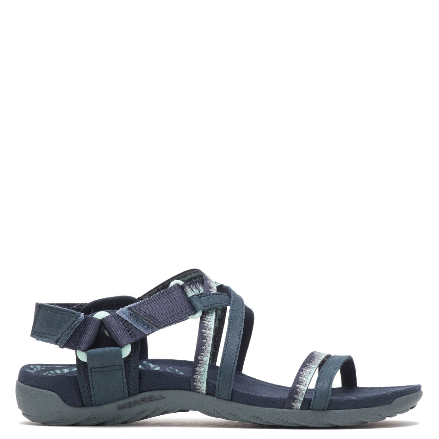 Peltz Shoes Women's Merrell Terran Cush 3 Lattice Sandal NAVY J002718