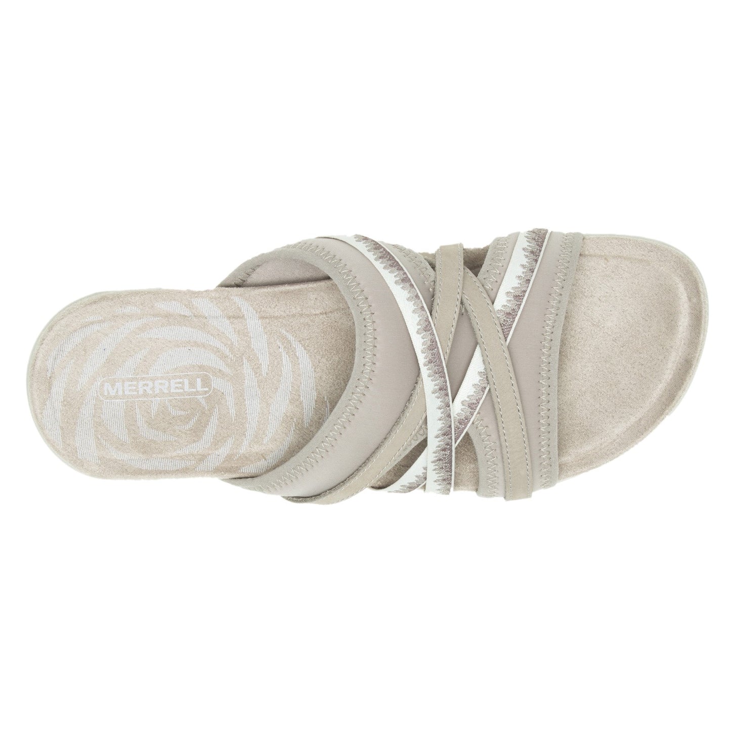 Peltz Shoes Women's Merrell Terran Cush 3 Slide Sandal MOONBEAM J002724