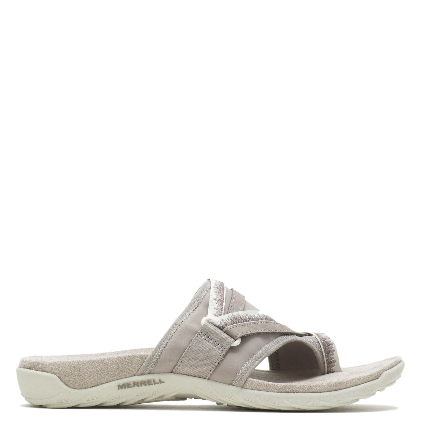 Peltz Shoes Women's Merrell Terran Cush 3 Post Sandal - Wide Width MOONBEAM J002732W