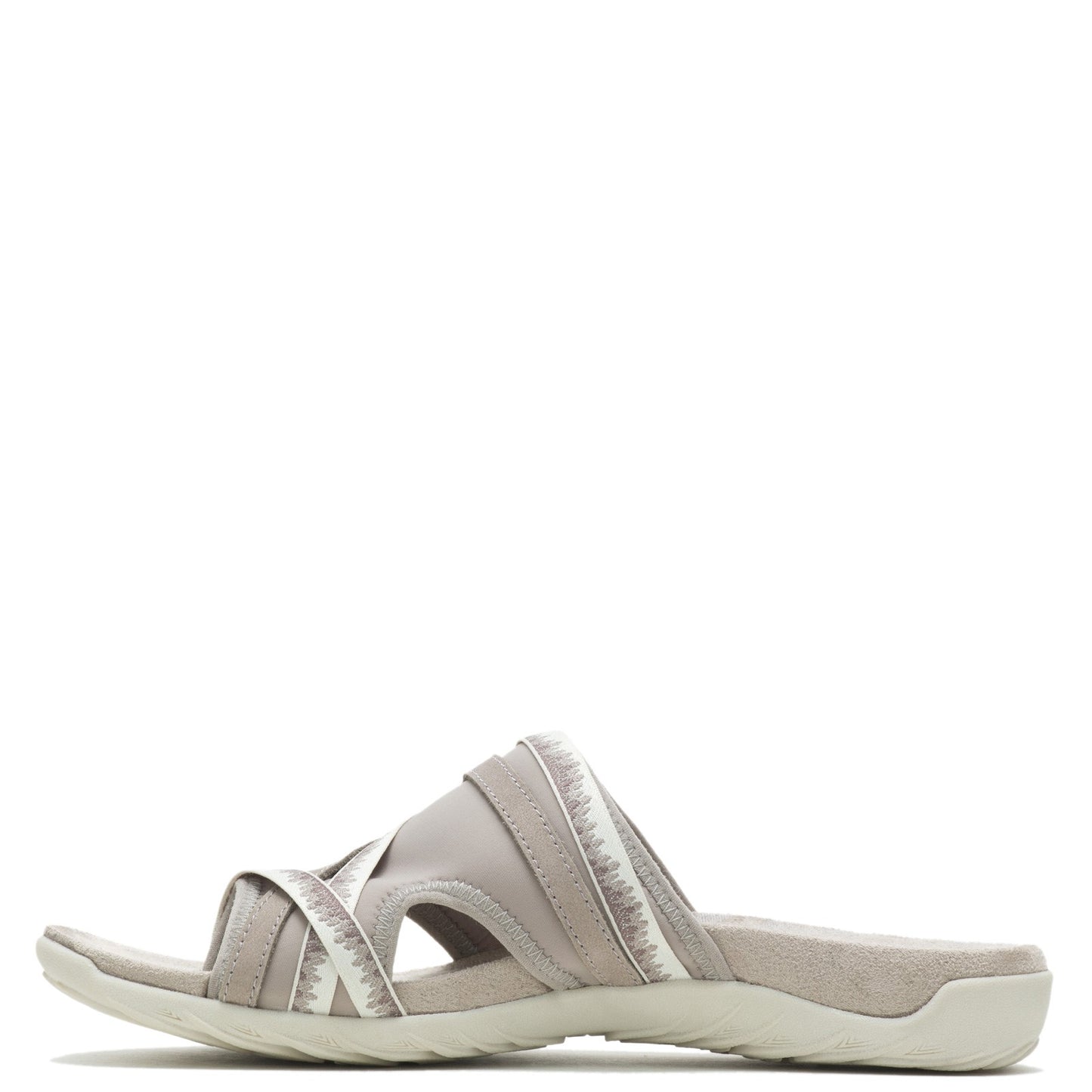 Peltz Shoes Women's Merrell Terran Cush 3 Post Sandal - Wide Width MOONBEAM J002732W