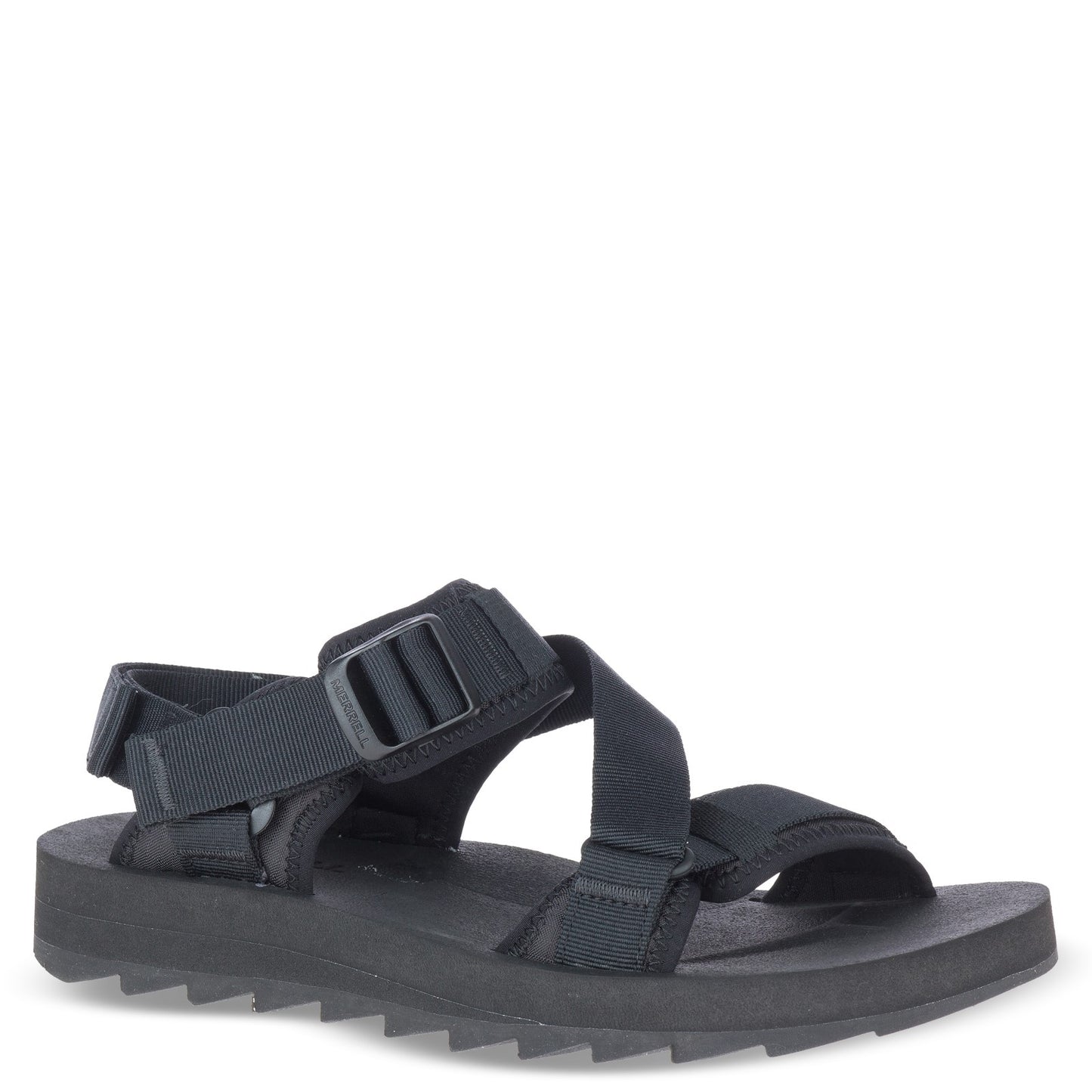 Peltz Shoes Men's Merrell Alpine Strap Sandal BLACK J002835