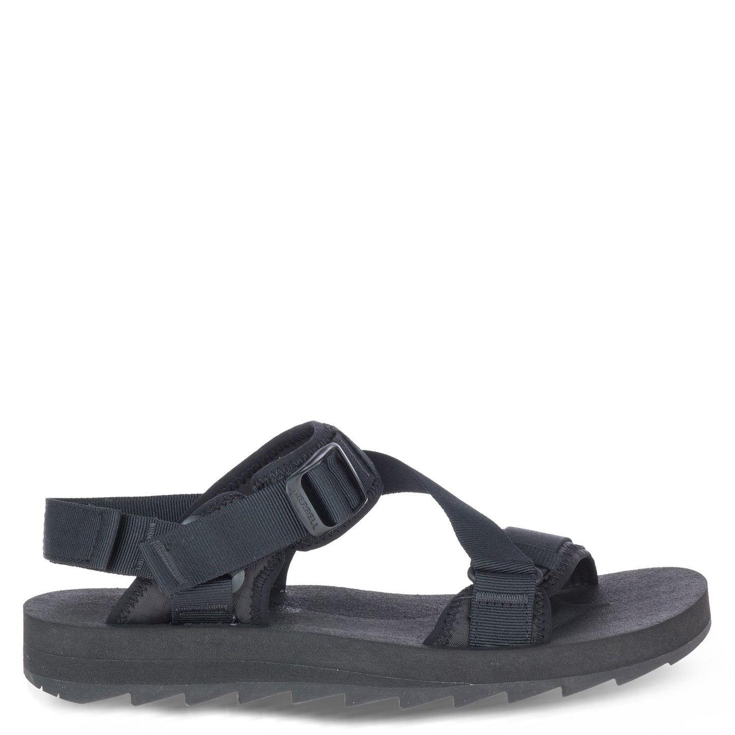 Peltz Shoes Men's Merrell Alpine Strap Sandal BLACK J002835