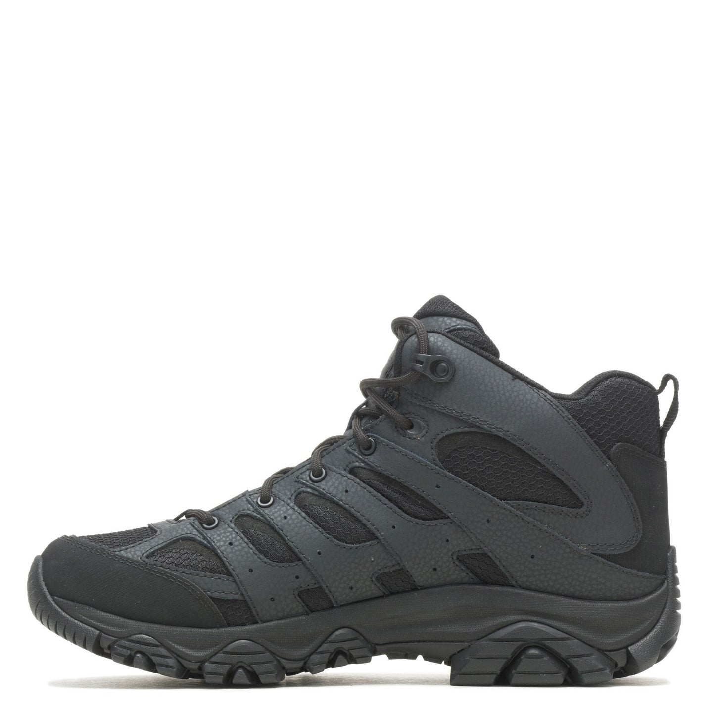 Peltz Shoes Men's Merrell Moab 3 Mid WP Tactical Work Boot - Wide WIdth Black J003911W
